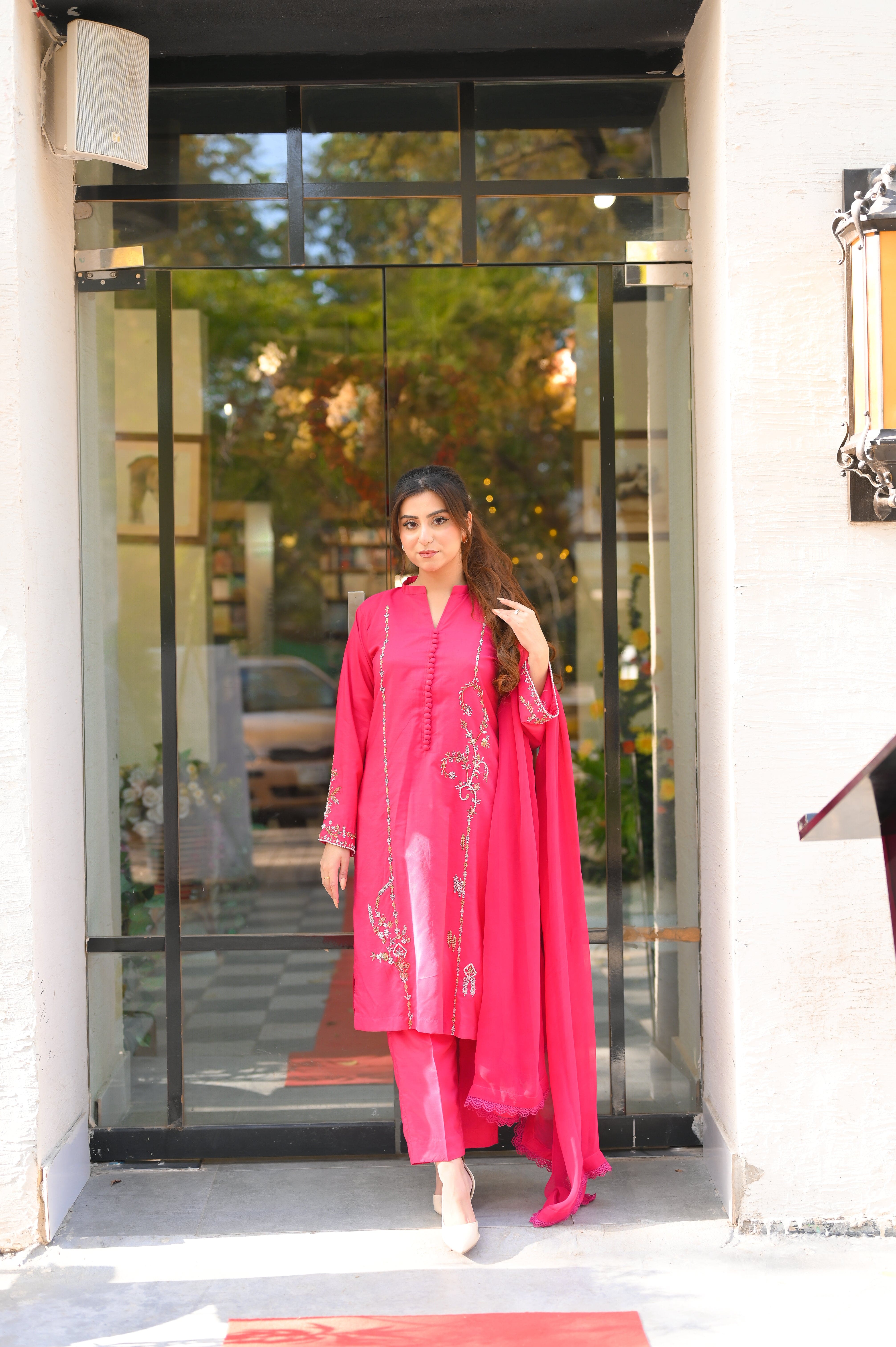 Ayesha.B 3pcs pink (mehnaaz)