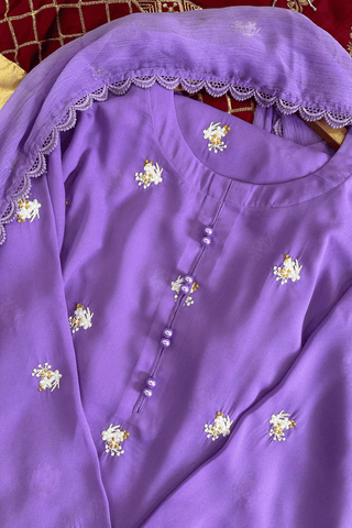 3pcs embroiderd ( Nazo) 42 lenght shirt – Ayesha.B
