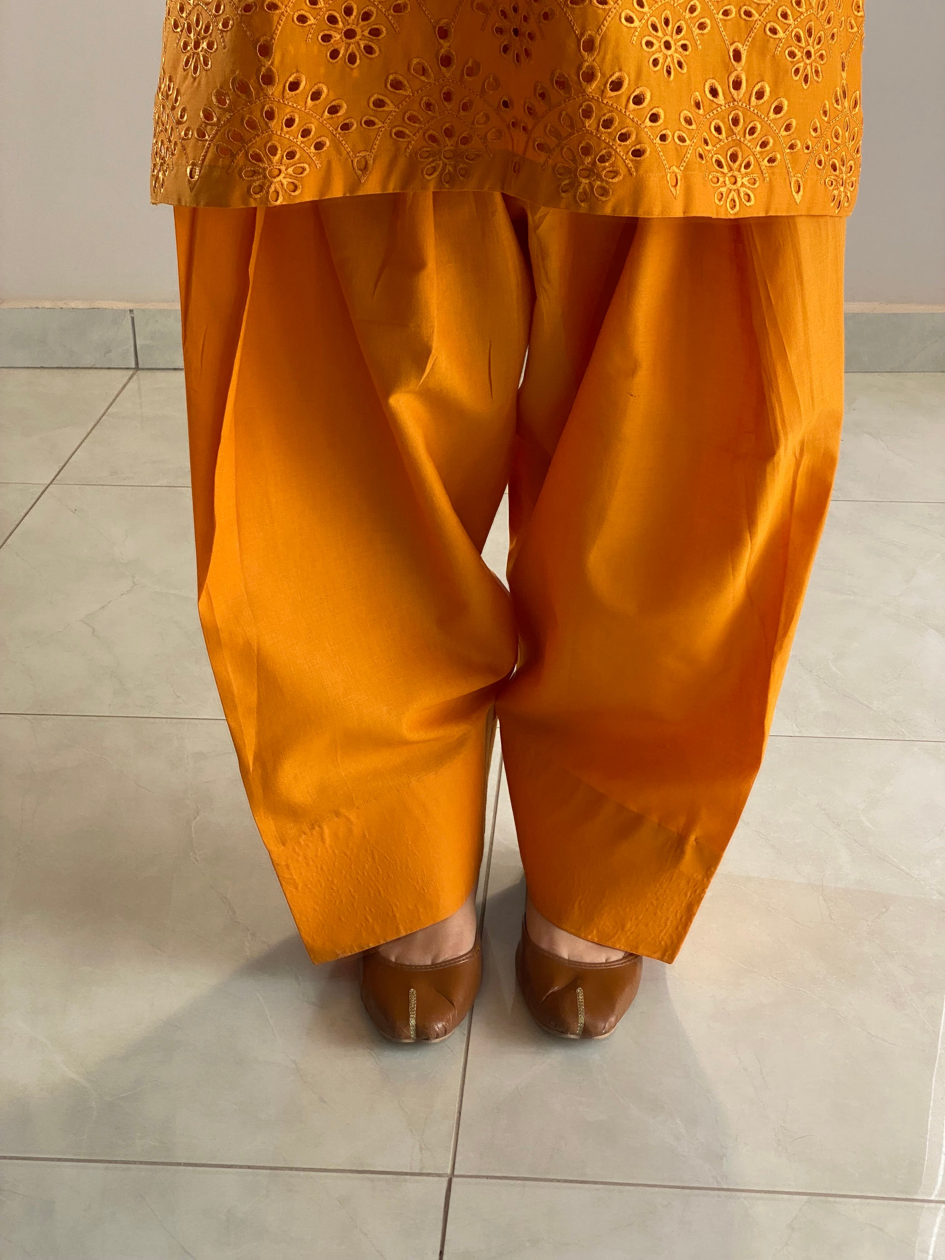 Ayesha.B 2pcs mustard (Chikankarri)