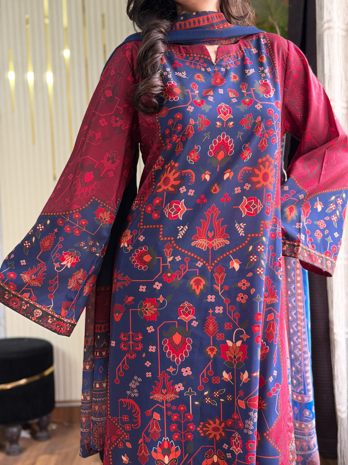 Ayesha.B 3pcs Arabic lawn (kaftan)