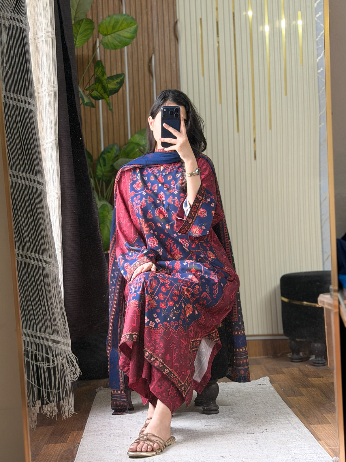 Ayesha.B 3pcs Arabic lawn (kaftan)
