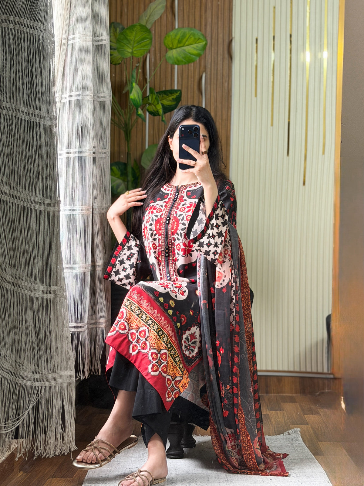 Ayesha.B 3pcs Arabic lawn (kaftan)