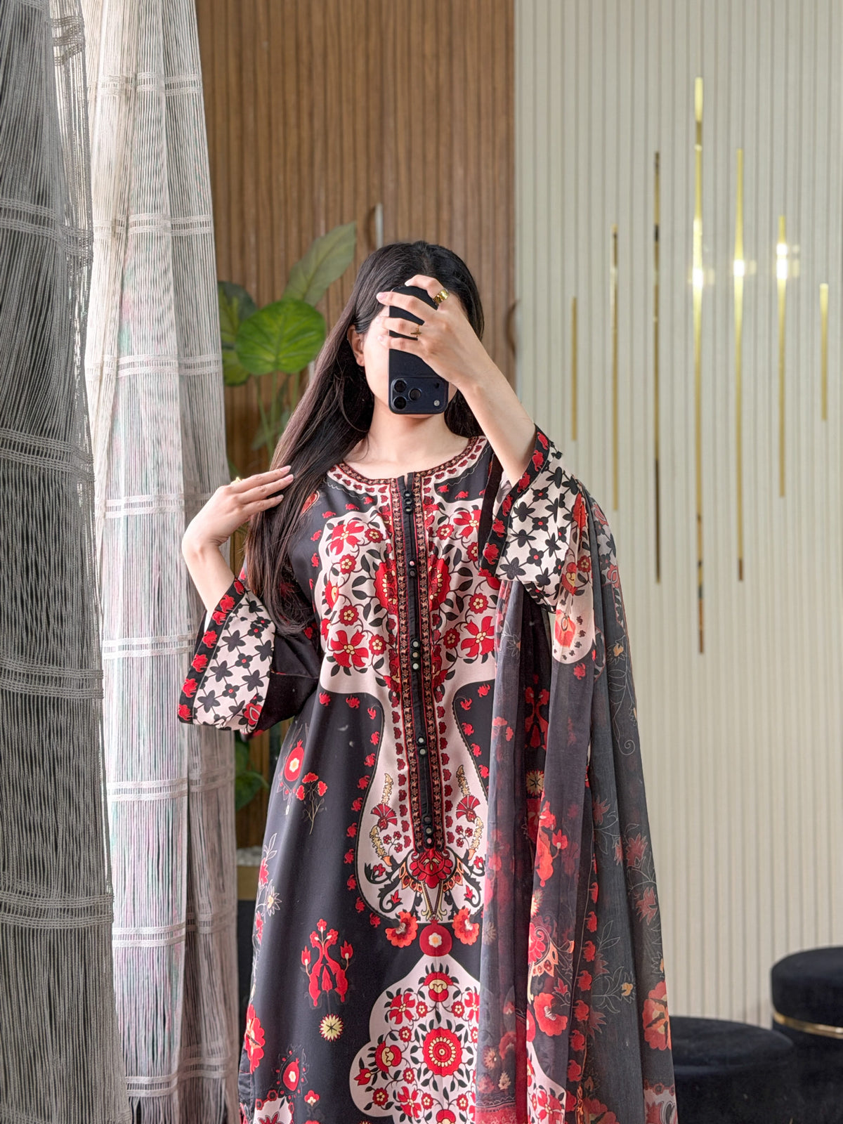 Ayesha.B 3pcs Arabic lawn (kaftan)