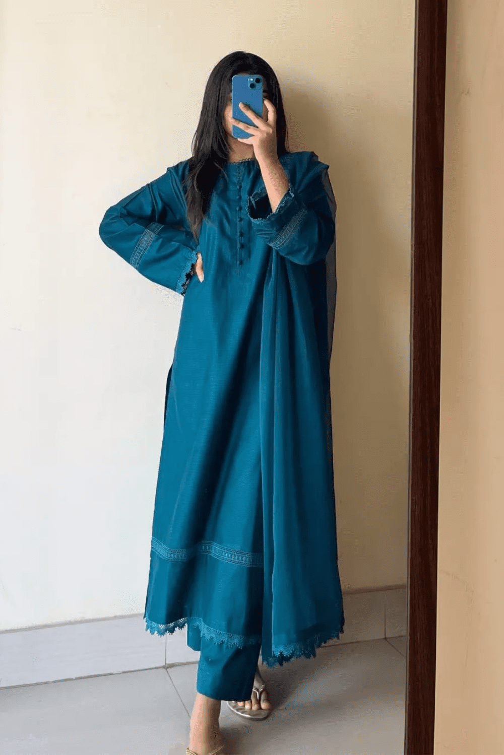 Ayesha.B 3pcs cambric lawn shirt lenght 46