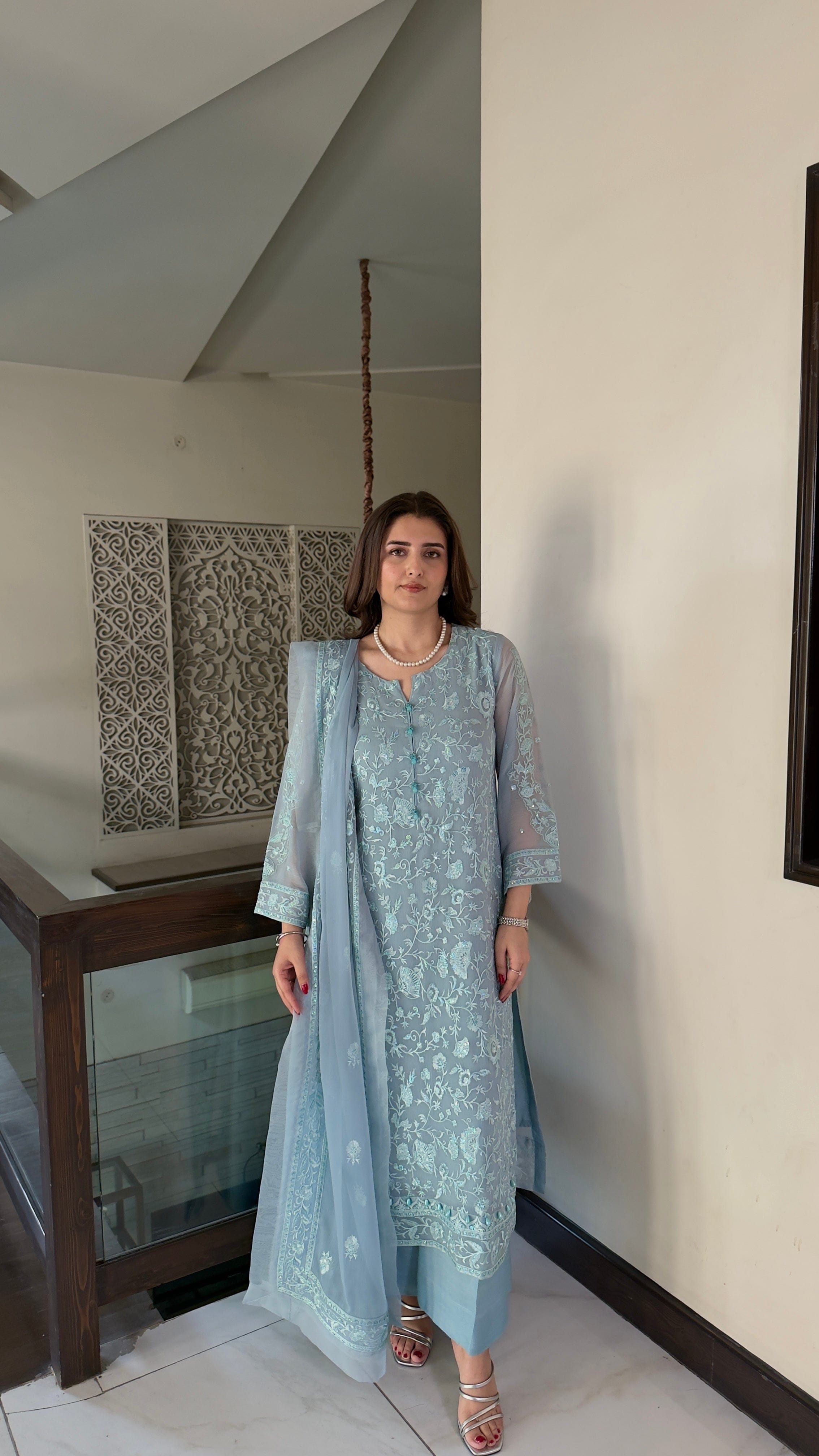 Ayesha.B 3pcs chiffon (ferozah)