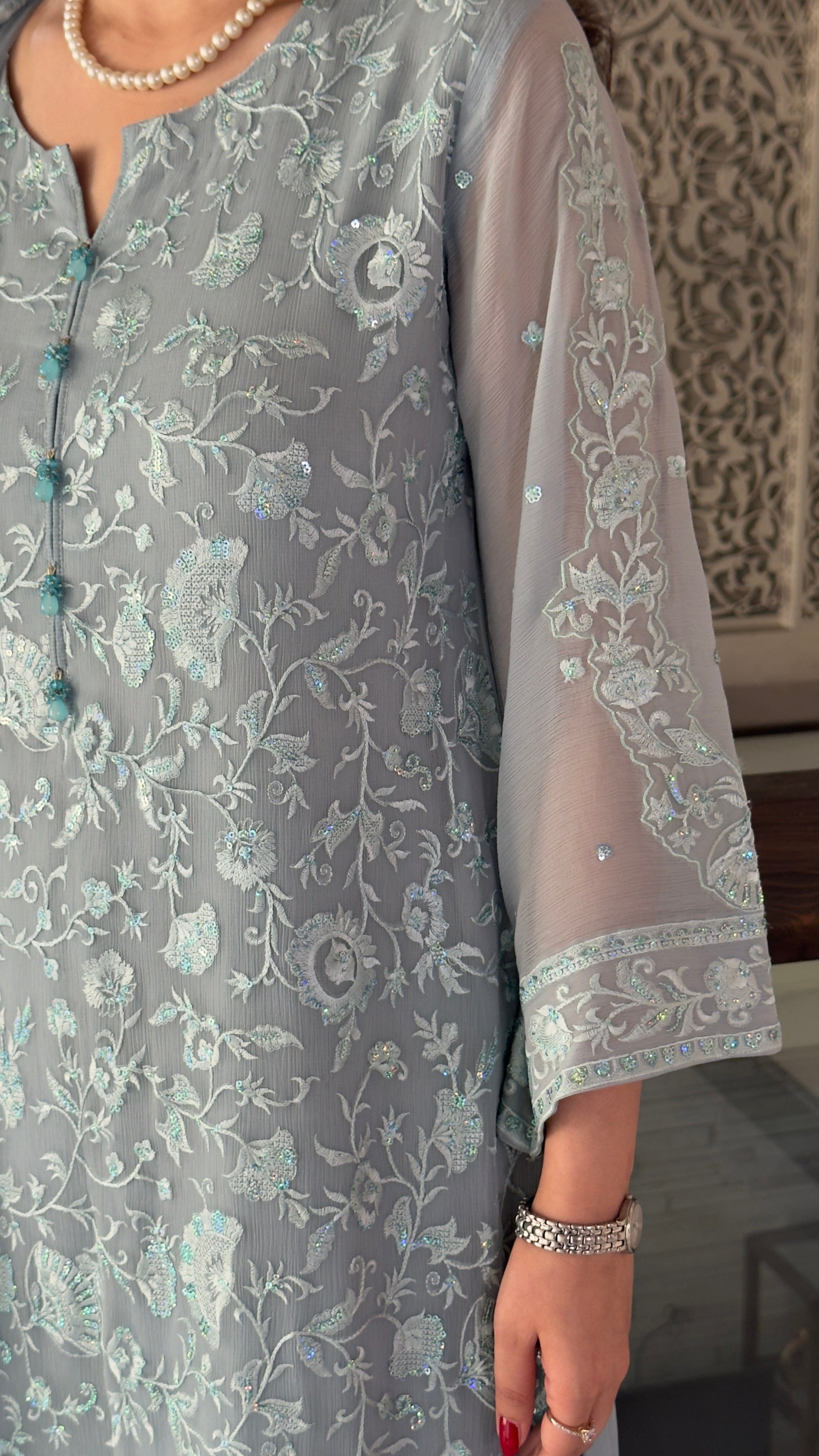 Ayesha.B 3pcs chiffon (ferozah)