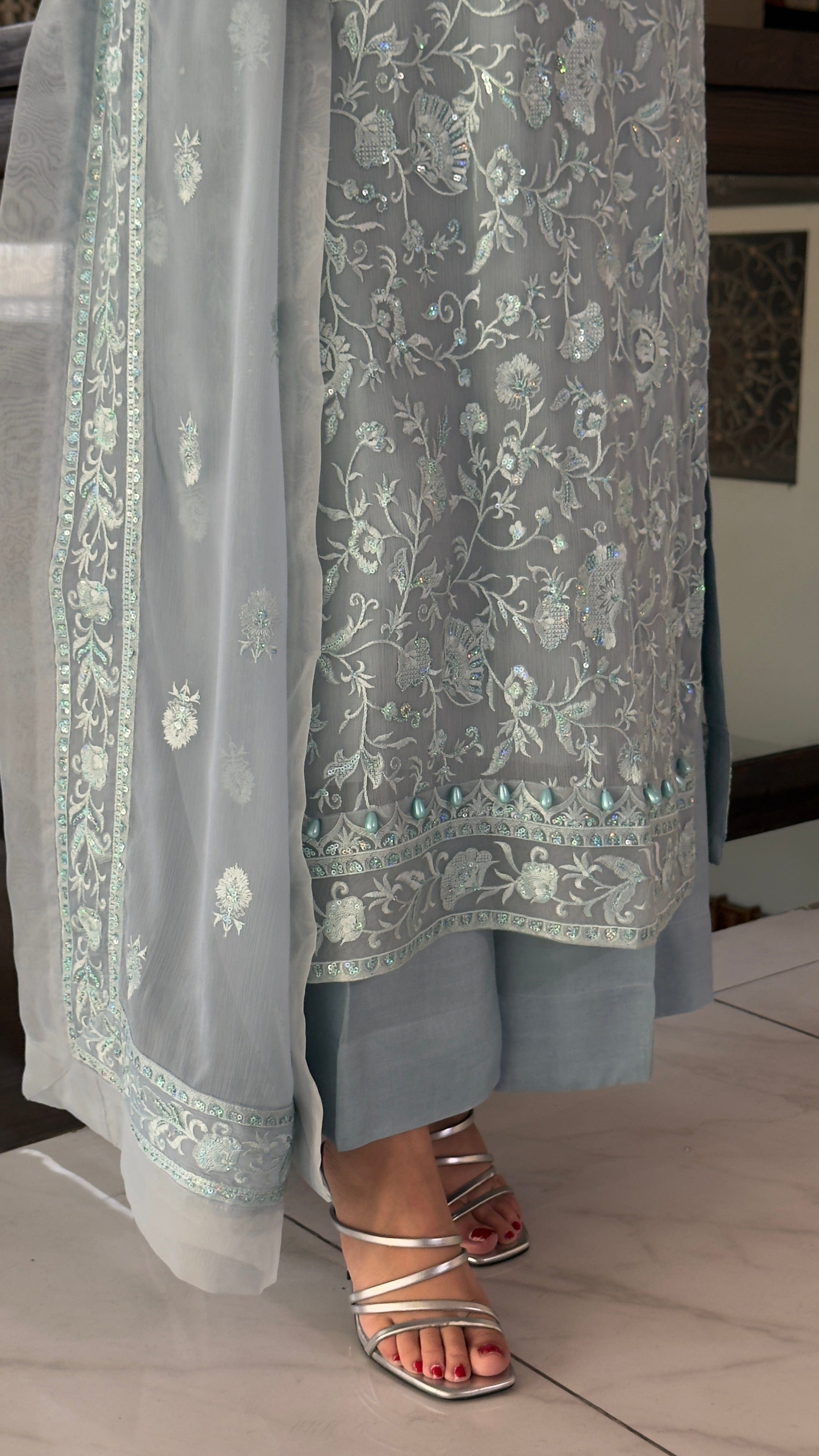 Ayesha.B 3pcs chiffon (ferozah)