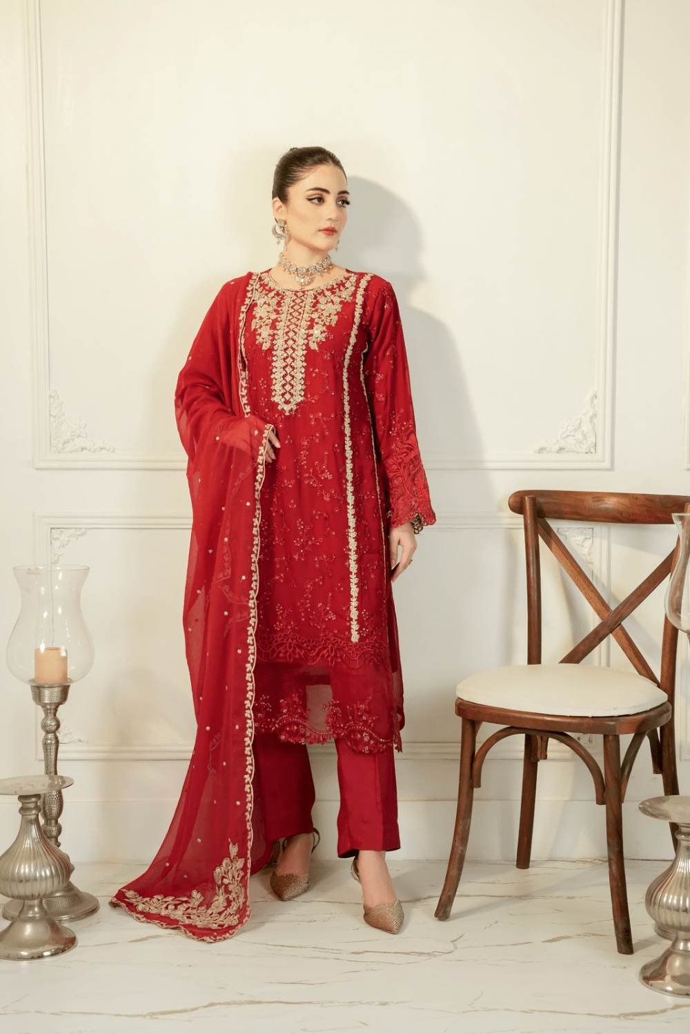 Ayesha.B 3pcs maroon (sahafull)