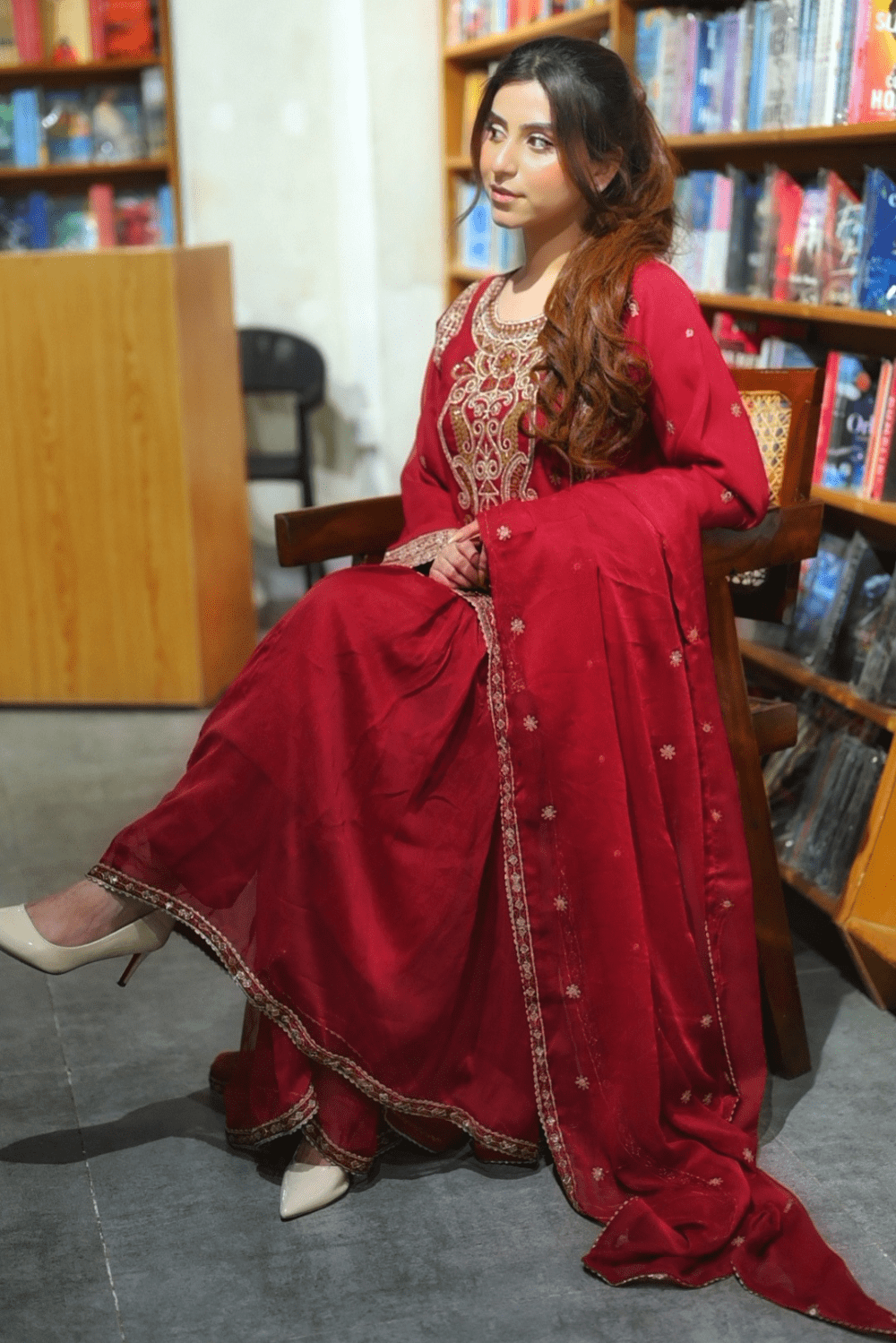 Ayesha.B 3pcs maroon (saira)