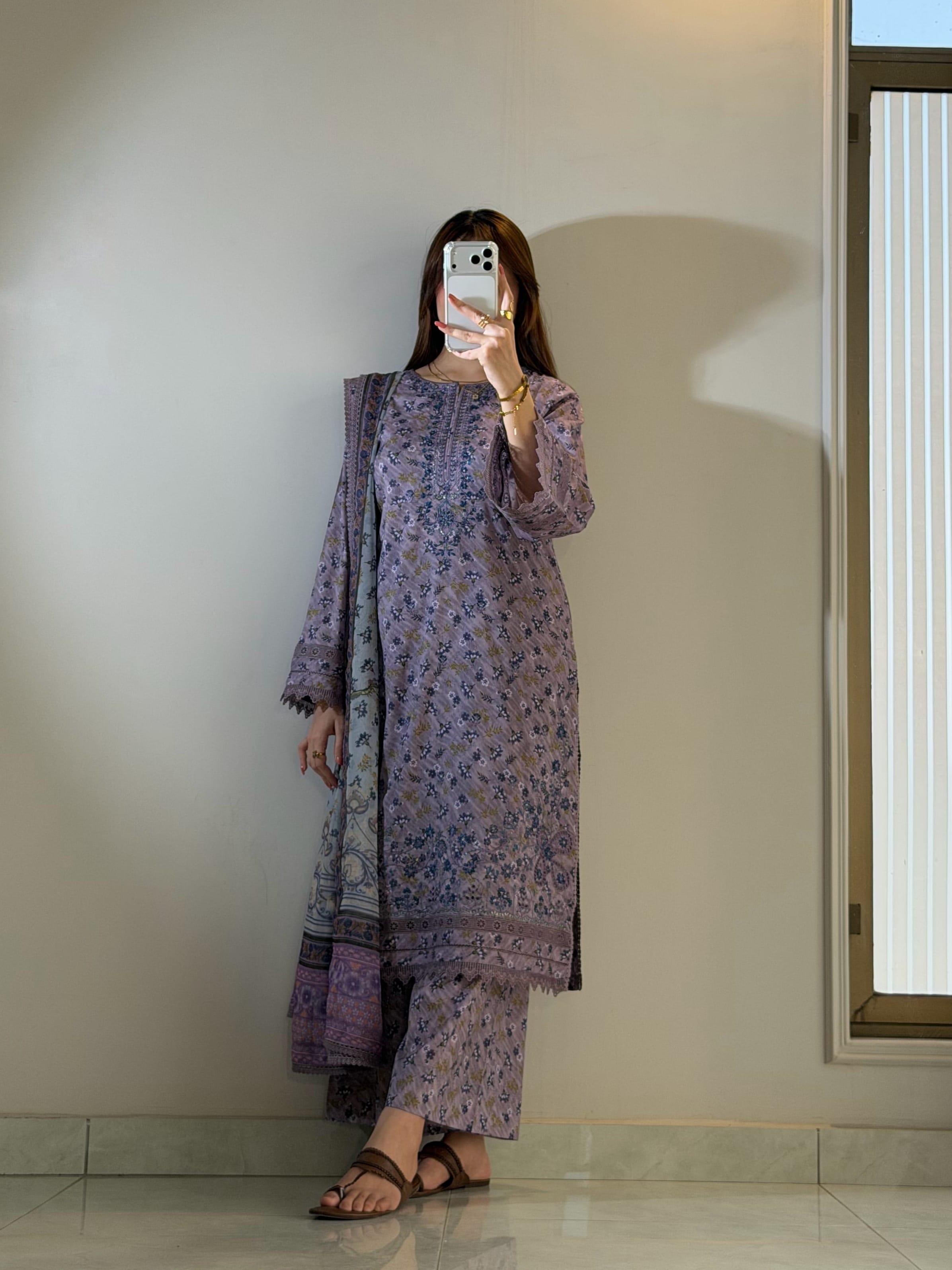 Ayesha.B 3pcs Pure lawn ( Asifa)