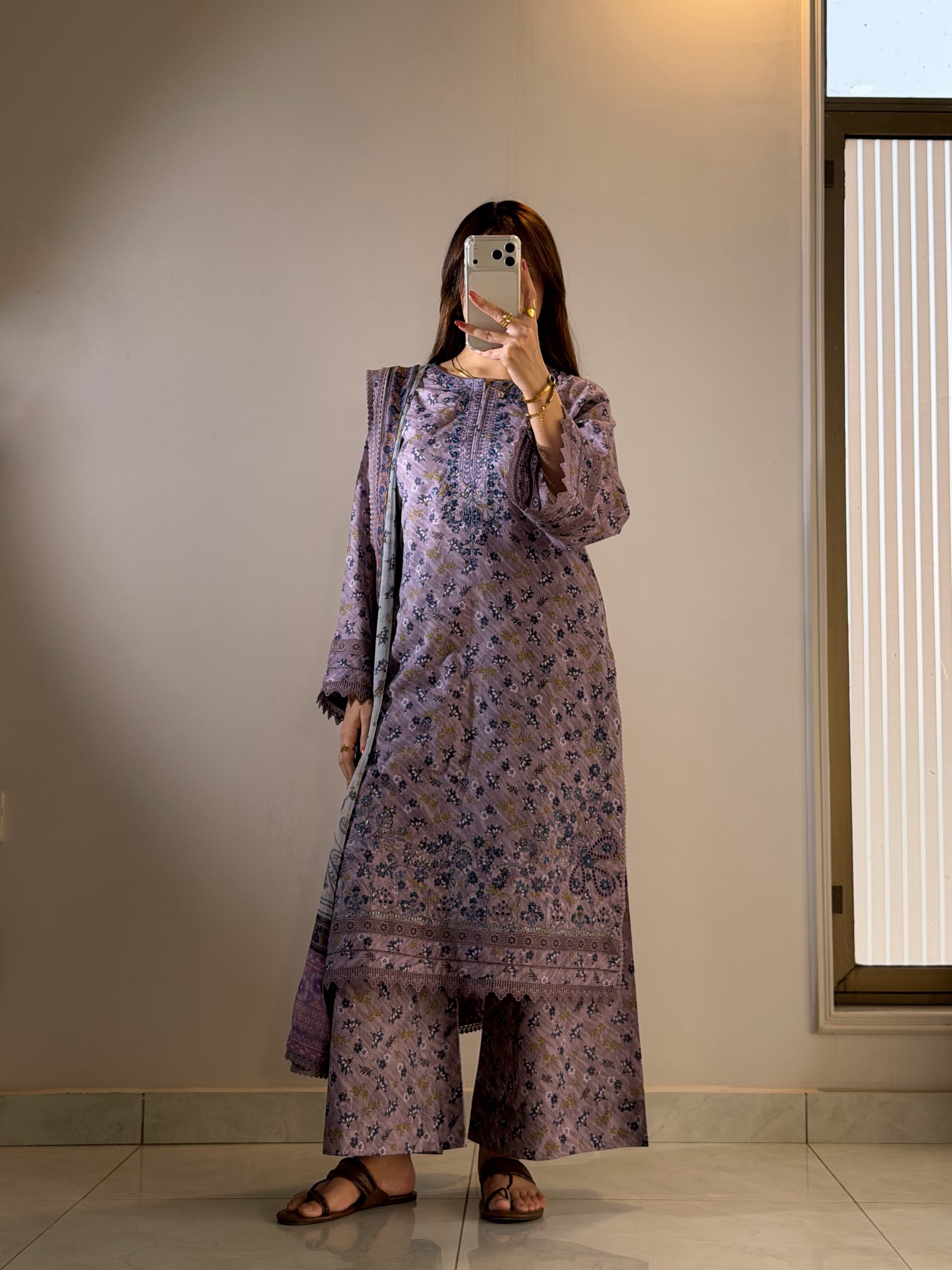 Ayesha.B 3pcs Pure lawn ( Asifa)