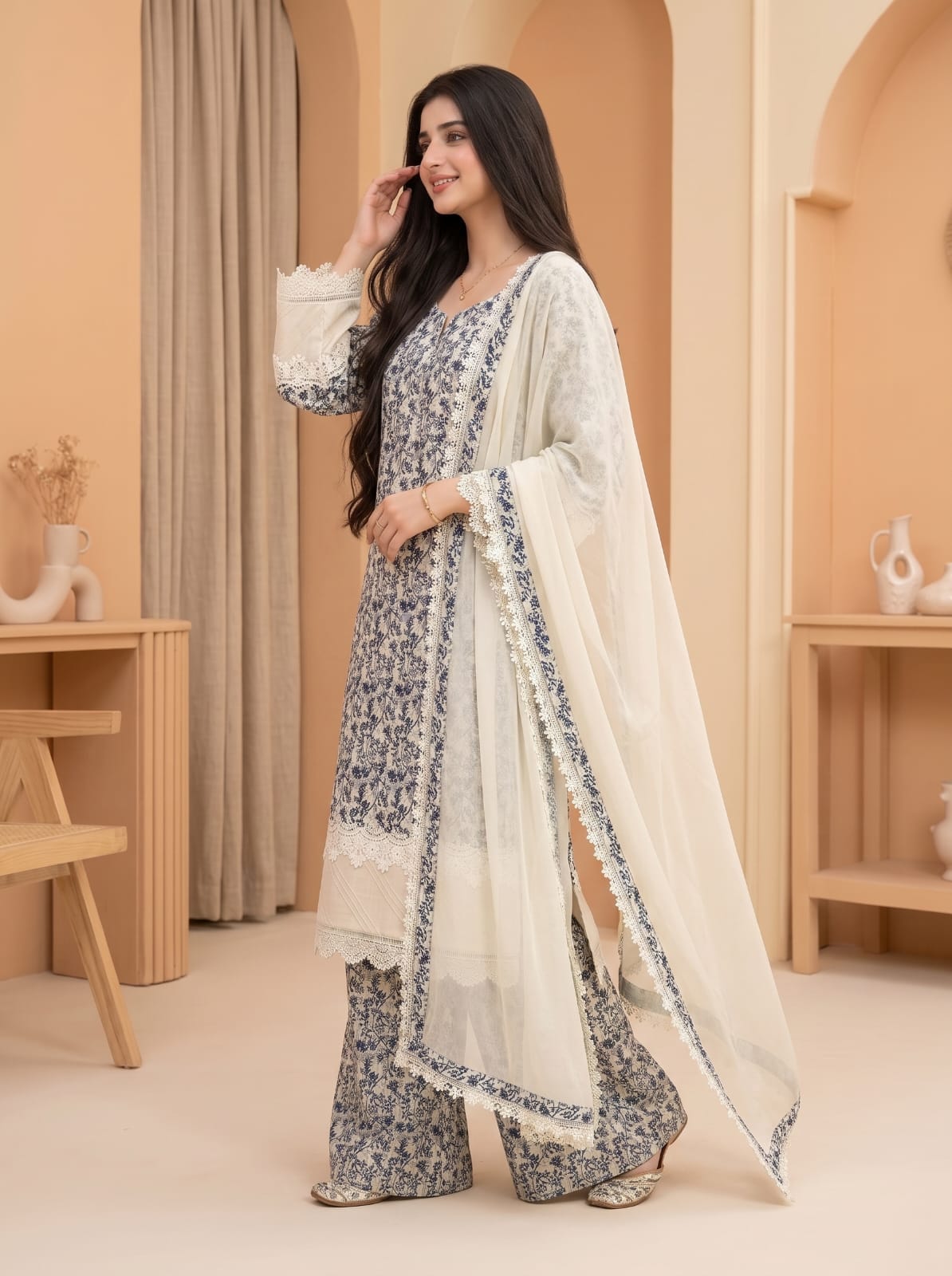 Ayesha.B 3pcs pure lawn (Deebah)