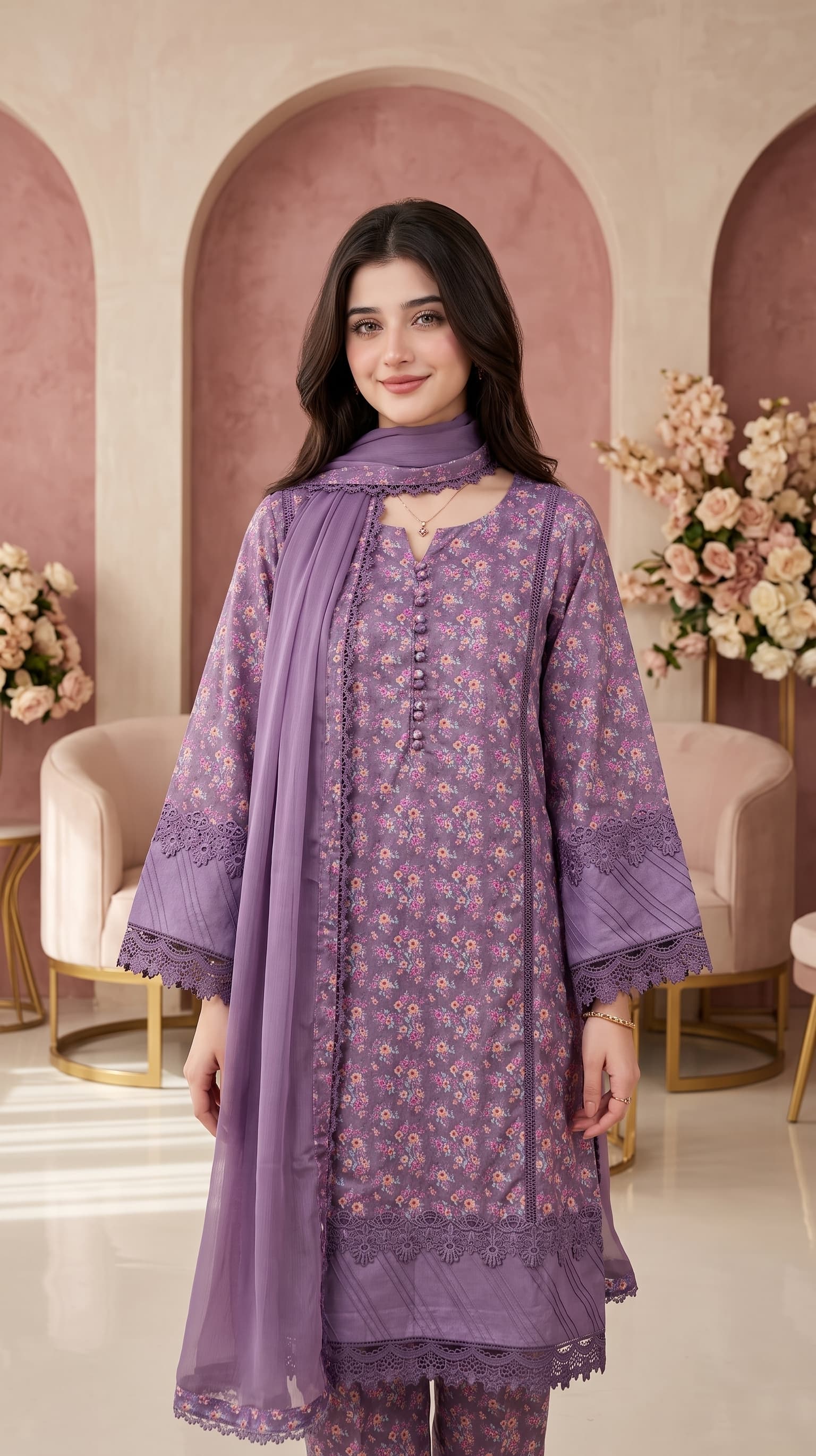 Ayesha.B 3pcs Pure lawn (Emaan)