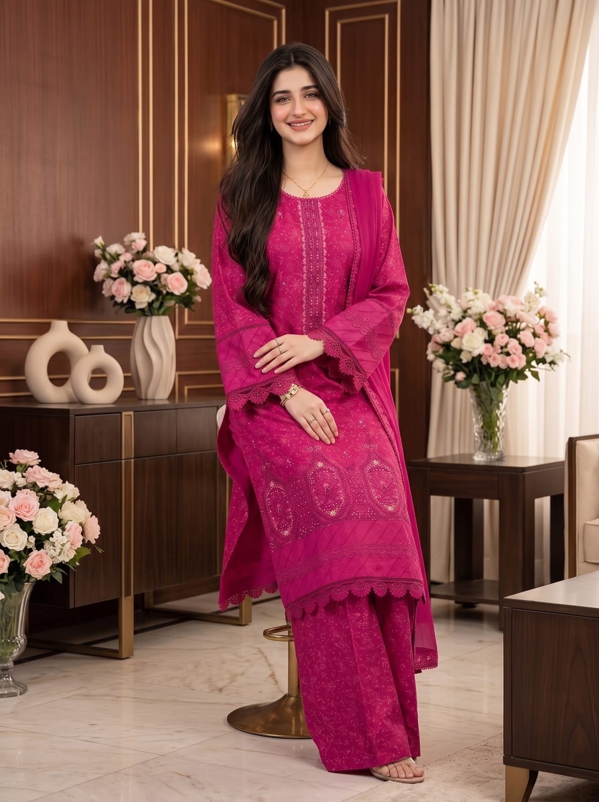 Ayesha.B 3pcs pure lawn (Eza)