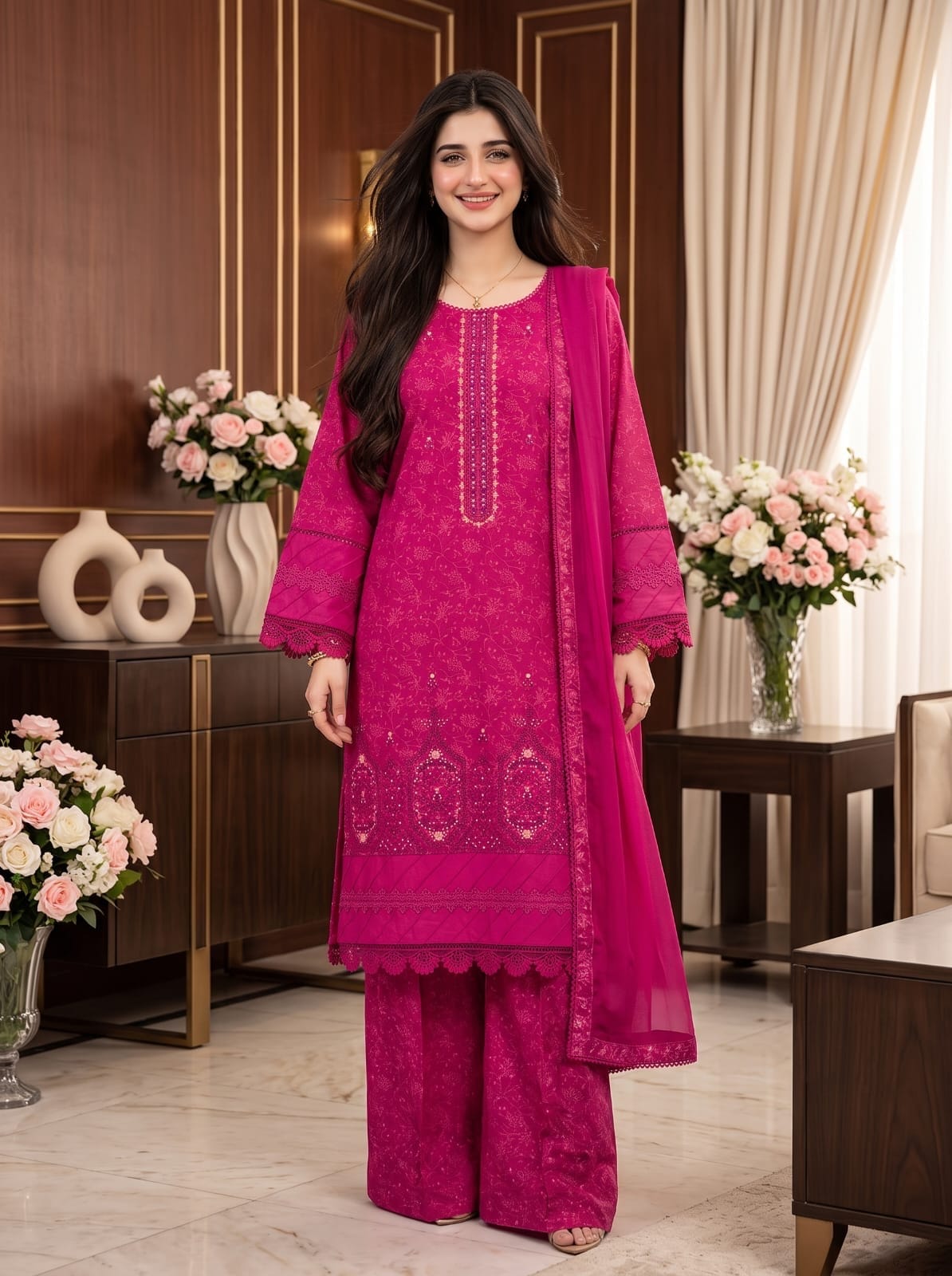 Ayesha.B 3pcs pure lawn (Eza)