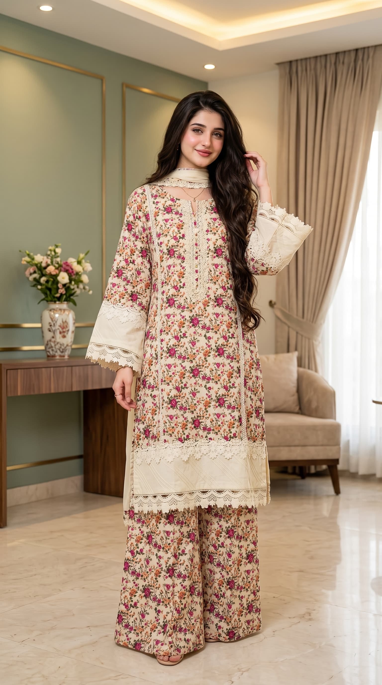 Ayesha.B 3pcs Pure lawn (fabiha)