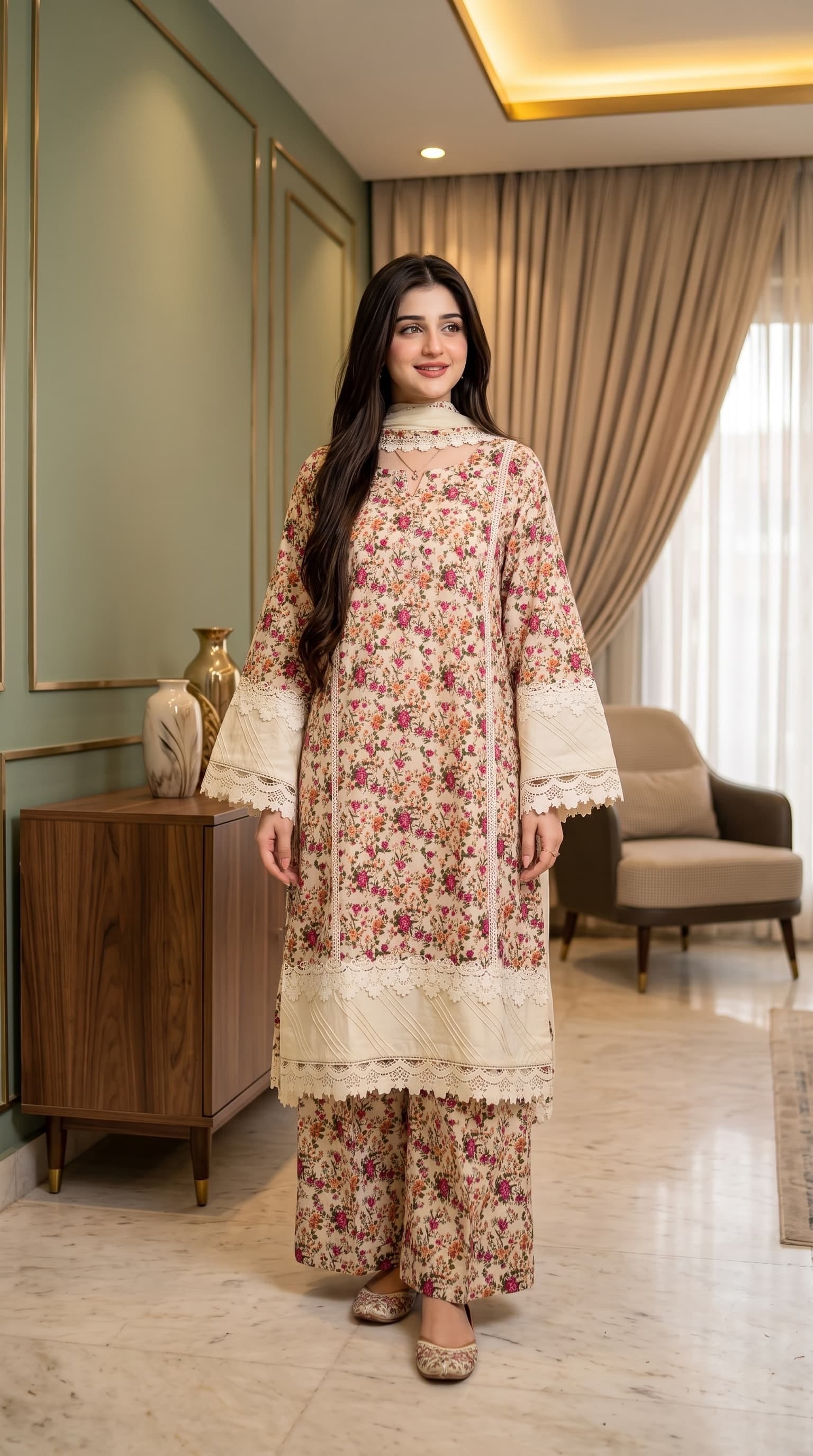 Ayesha.B 3pcs Pure lawn (fabiha)