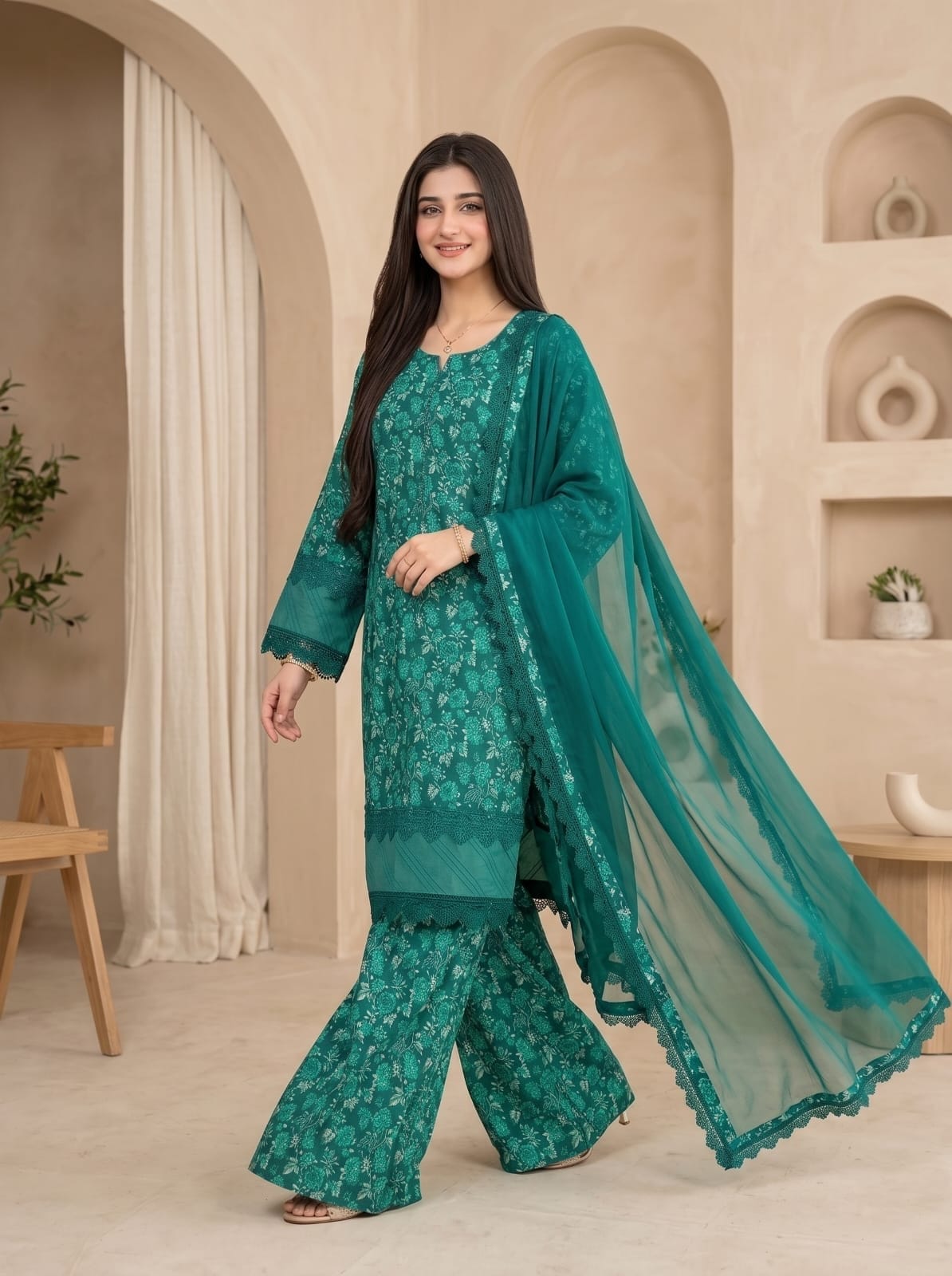 Ayesha.B 3pcs pure lawn (gondal)