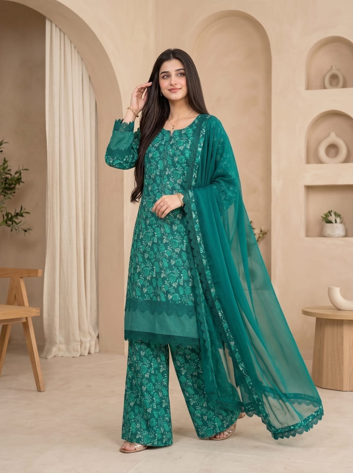 Ayesha.B 3pcs pure lawn (gondal)