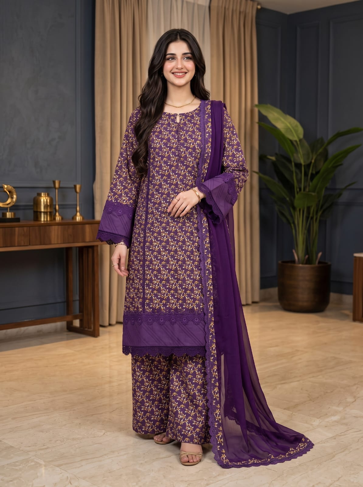 Ayesha.B 3pcs pure lawn (Haya)