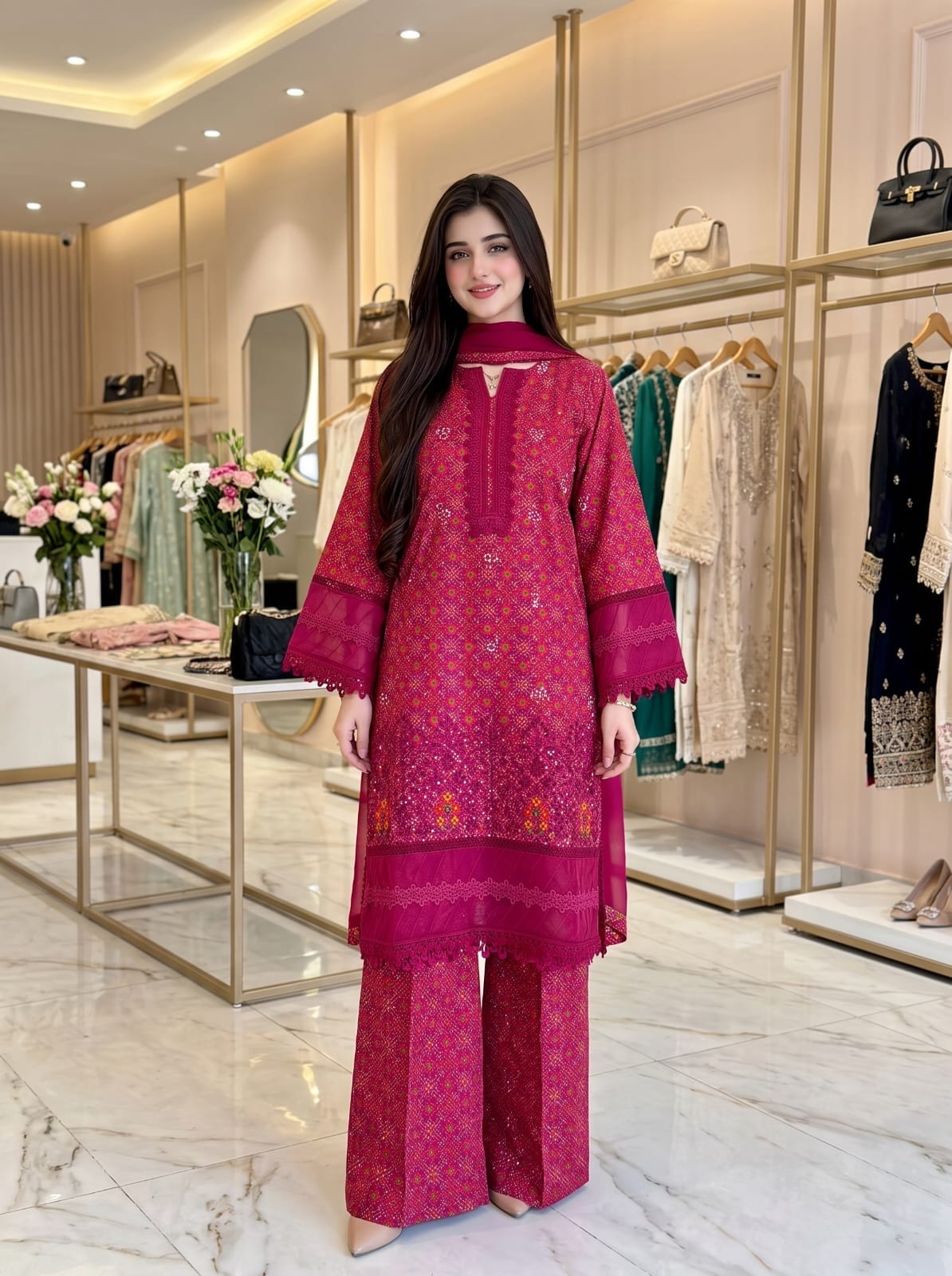 Ayesha.B 3pcs pure lawn (sofia)