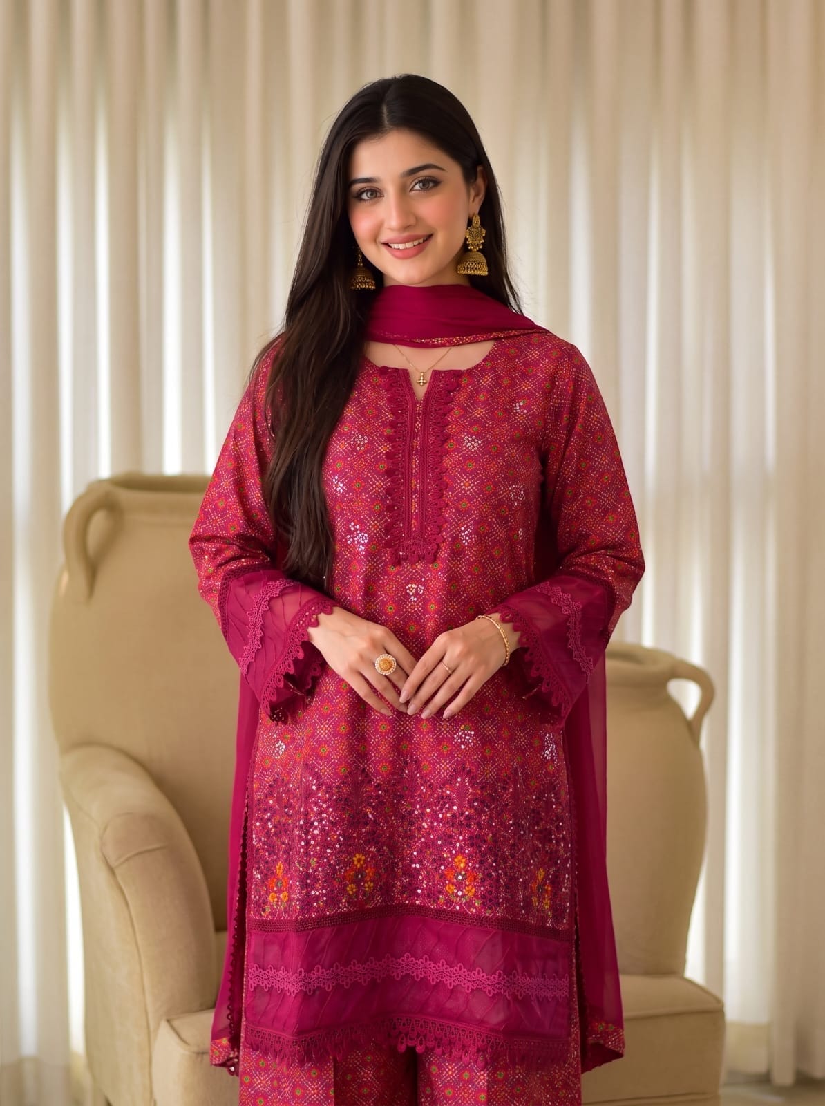 Ayesha.B 3pcs pure lawn (sofia)
