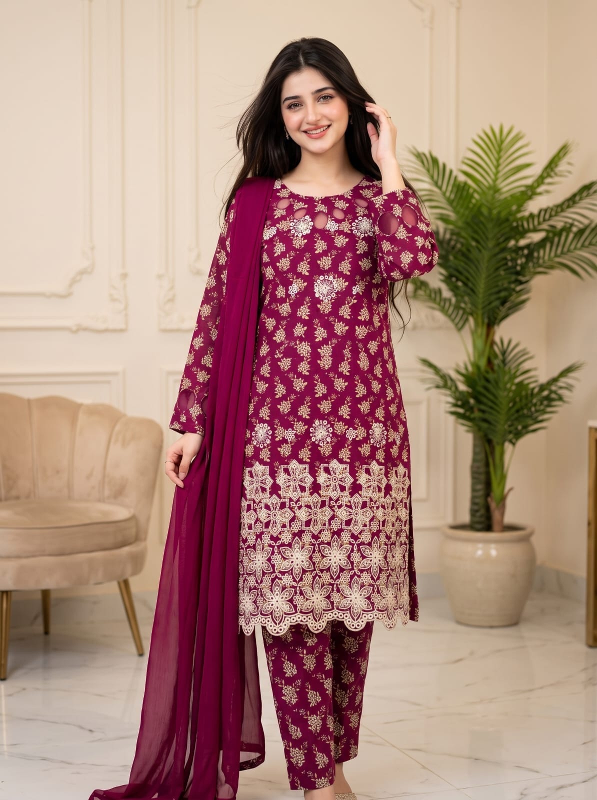 Ayesha.B 3pcs Pure lawn (tuba)