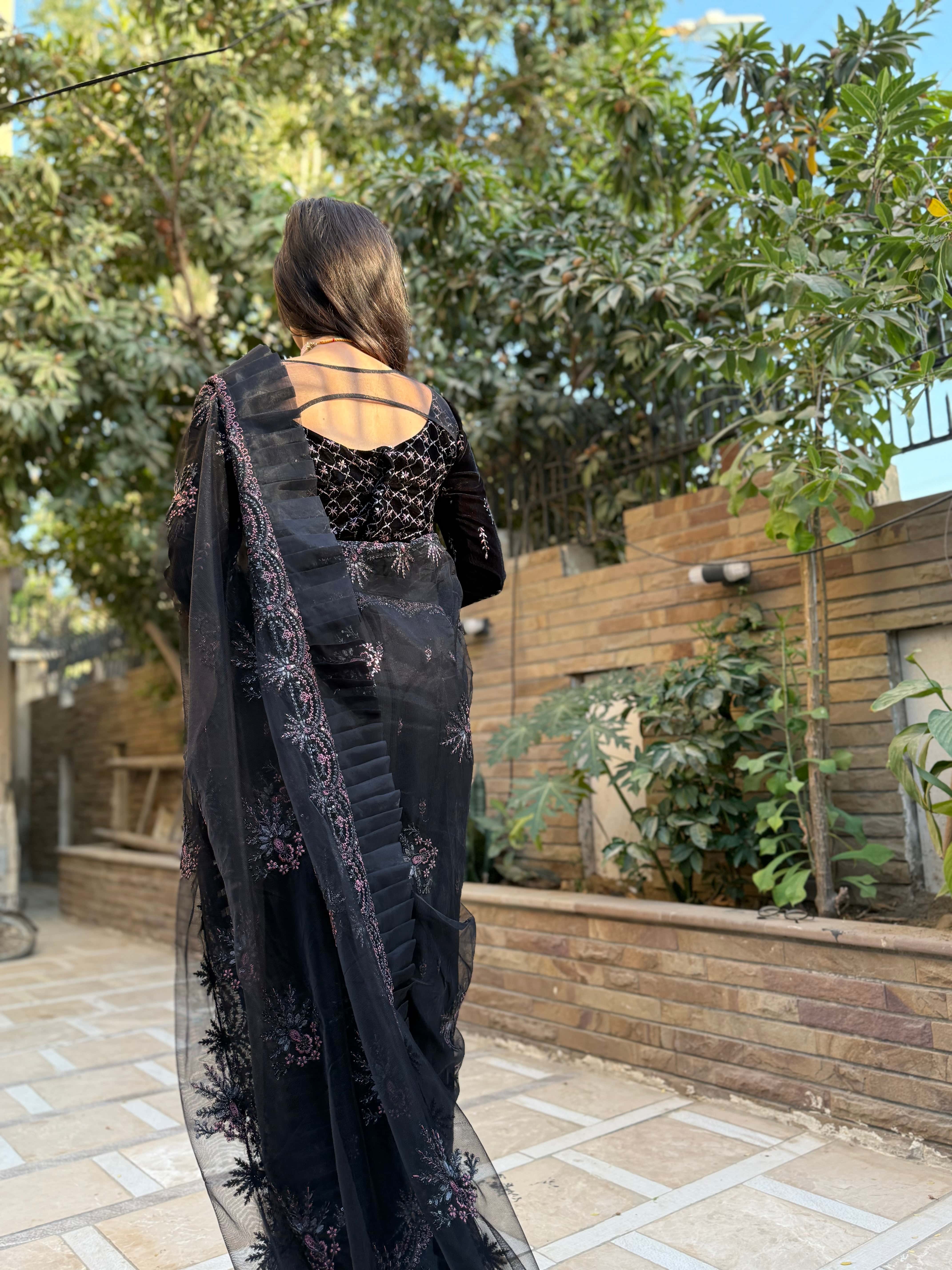 Ayesha.B Saree (Black) (Delivery time 20 to 25 days)