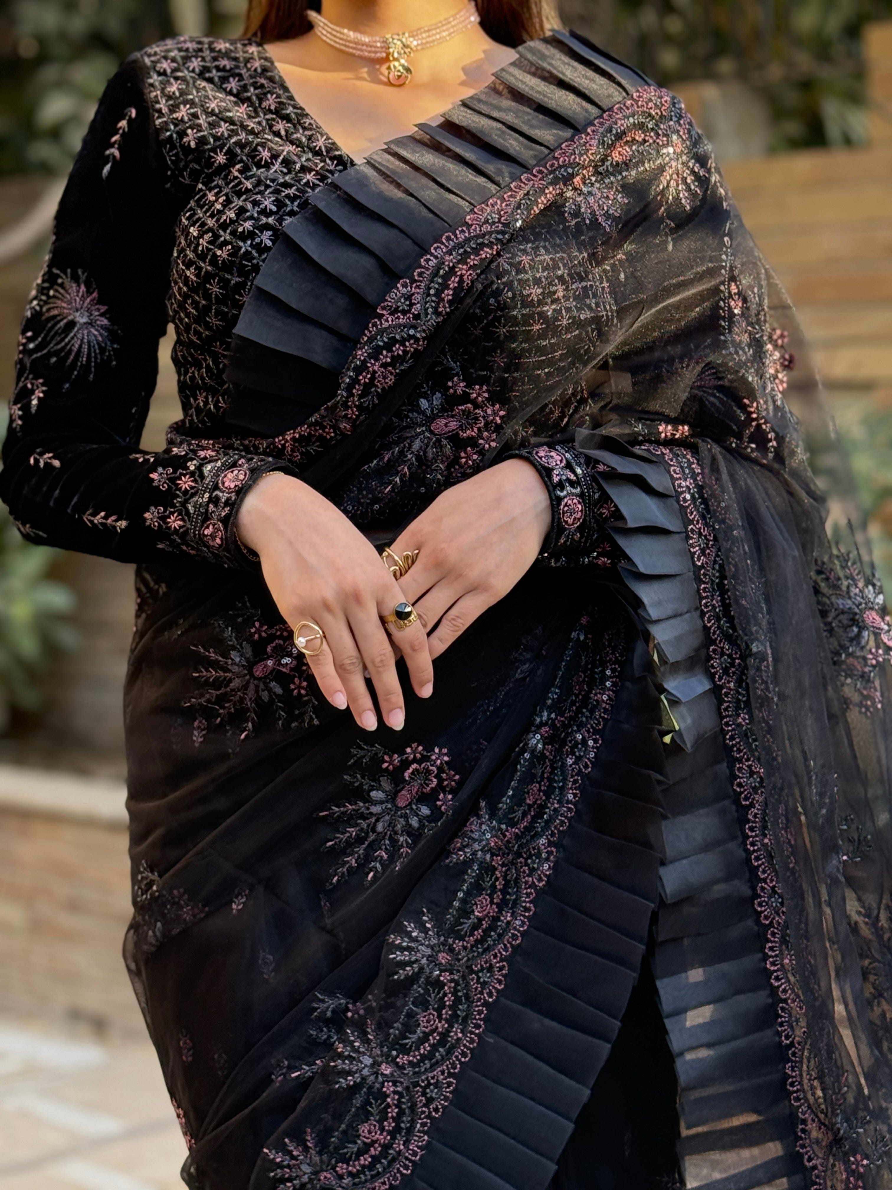 Ayesha.B Saree (Black) (Delivery time 20 to 25 days)