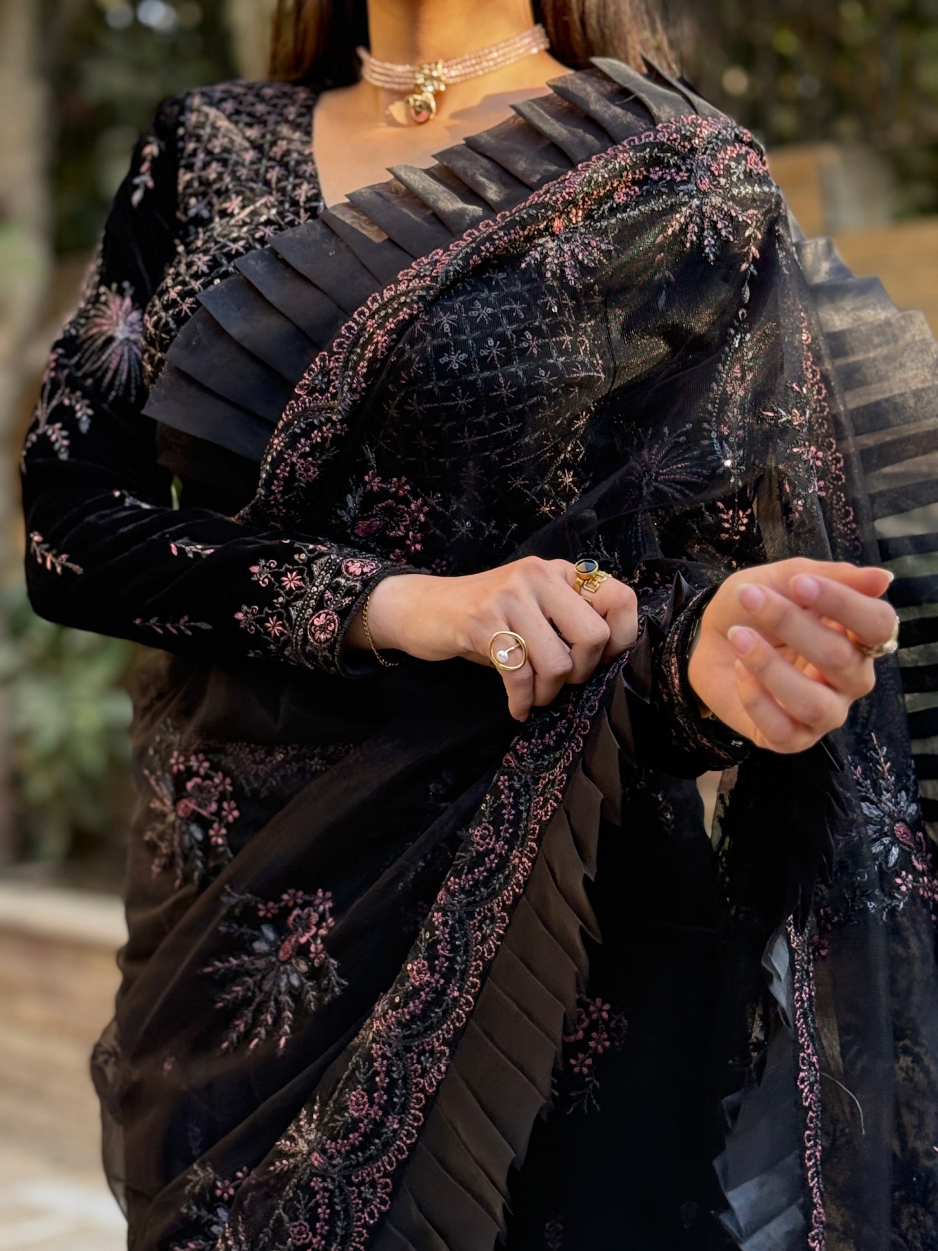 Ayesha.B Saree (Black) (Delivery time 20 to 25 days)