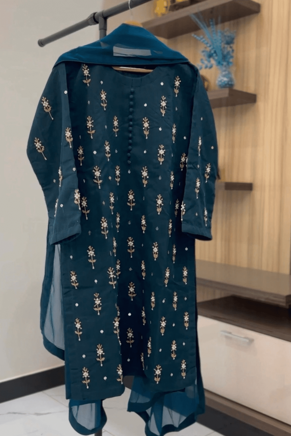 Ayesha.B Small / Aqua green 3pcs (Falak)