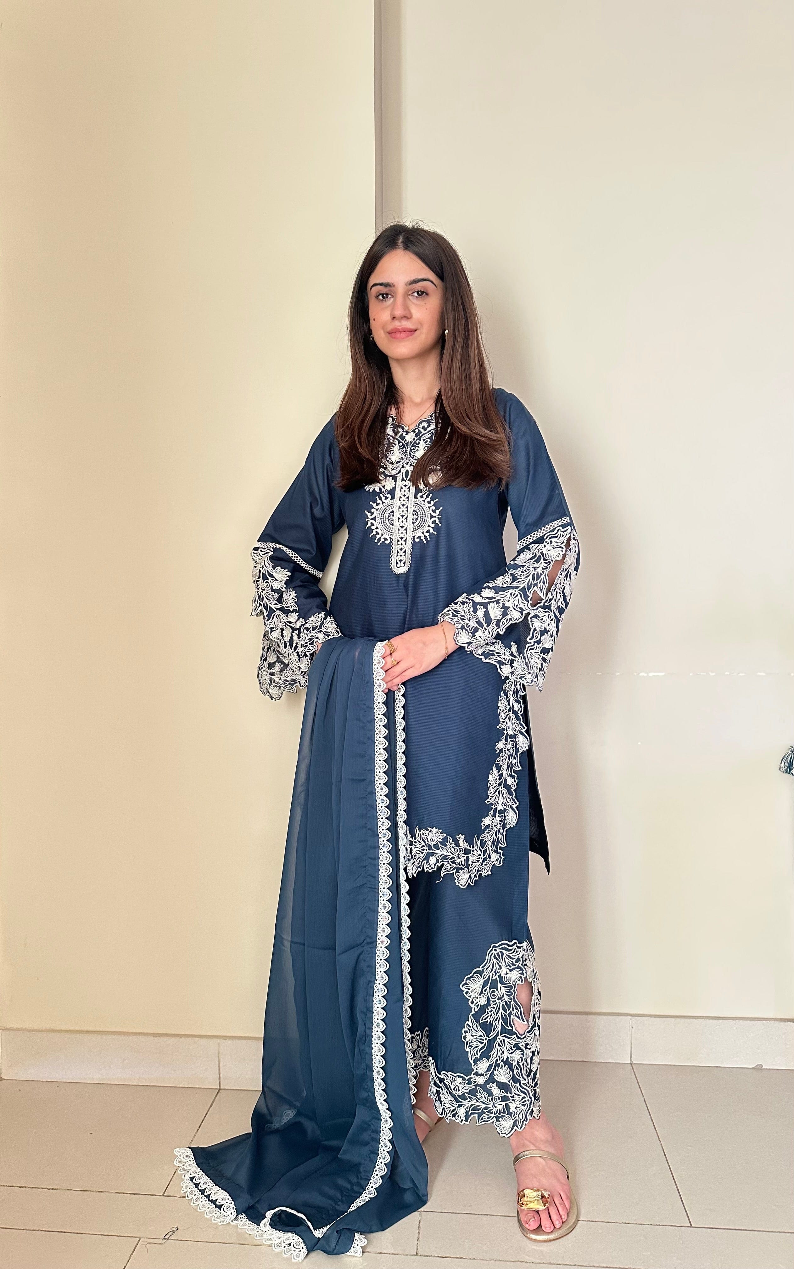 Ayesha.B Small / Aqua green 3pcs (mustafa)