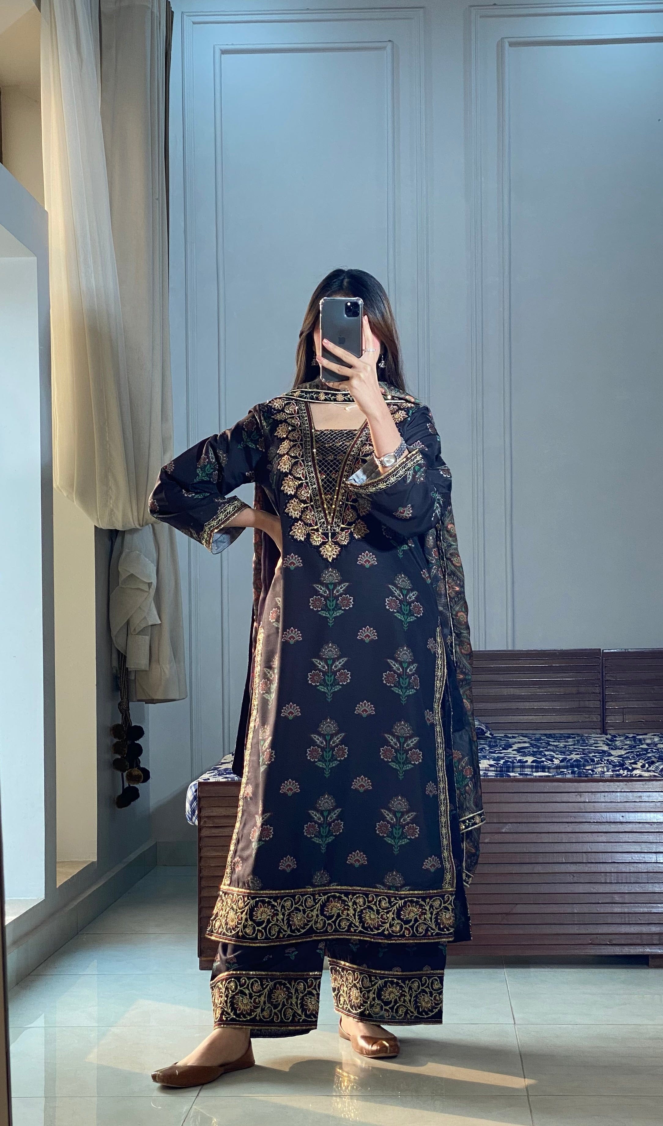 Ayesha.B Small / Black 3pcs (Gulrukh)