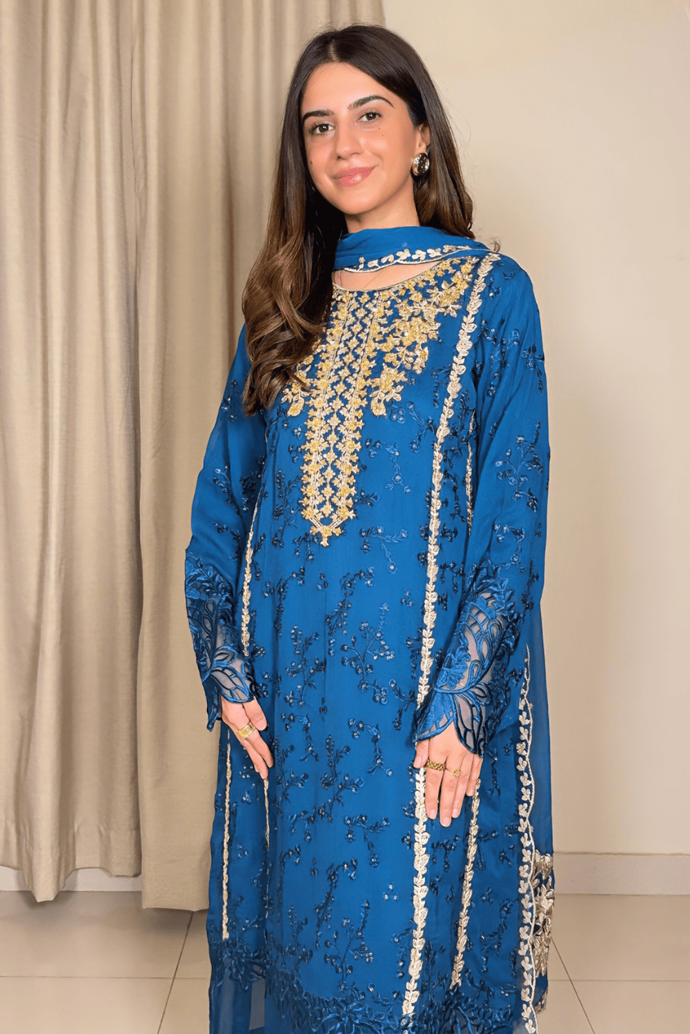 Ayesha.B Small / Blue 3pcs (suhaful)