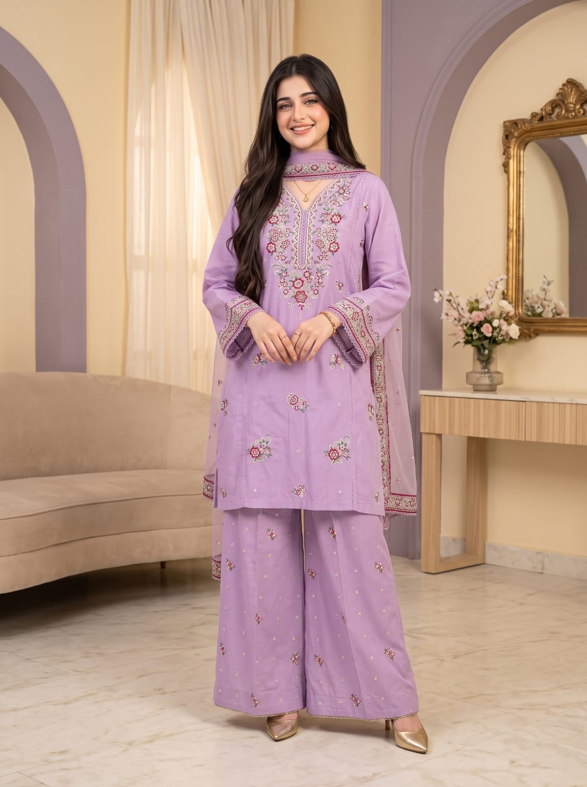 Ayesha.B Small / Lilac 3pcs (kiran)