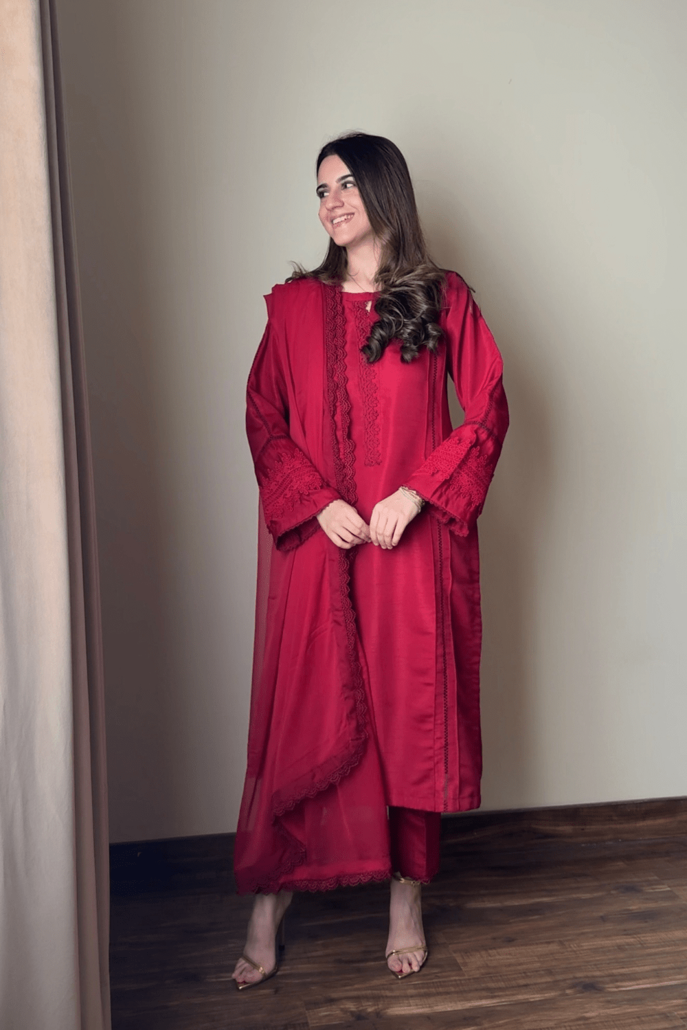 Ayesha.B Small / Maroon 3pcs (lubab)