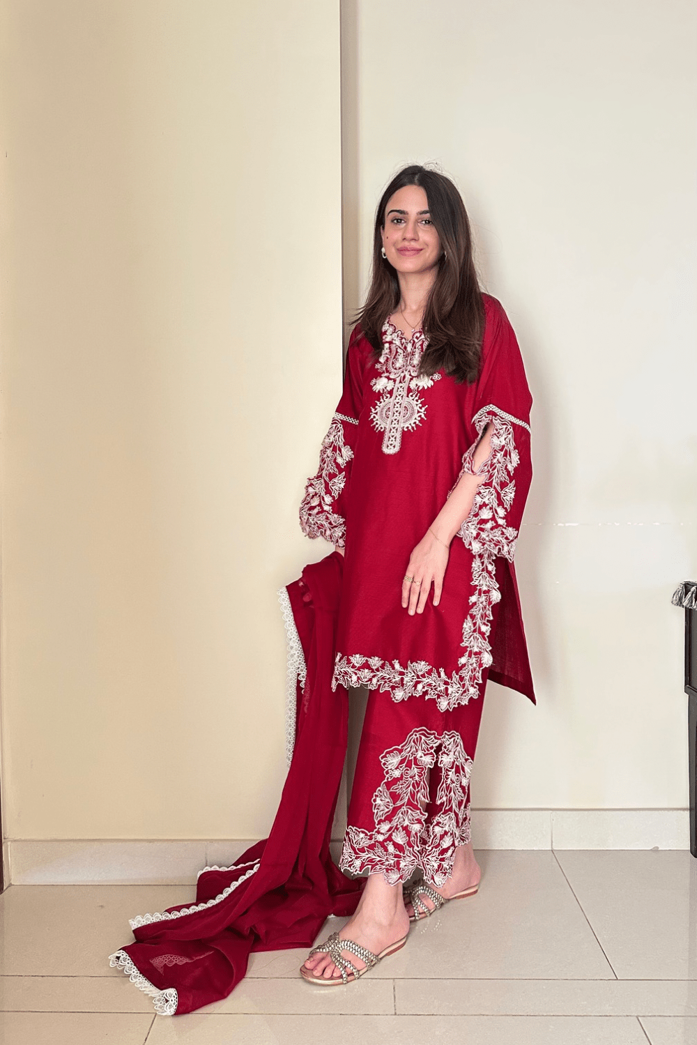 Ayesha.B Small / Maroon 3pcs (mustafa)