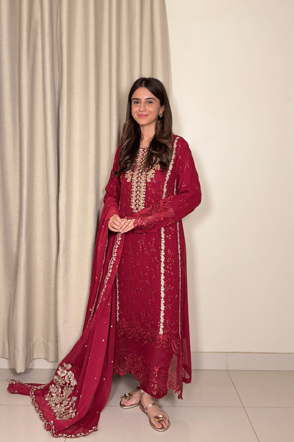 Ayesha.B Small / Maroon 3pcs (suhaful)