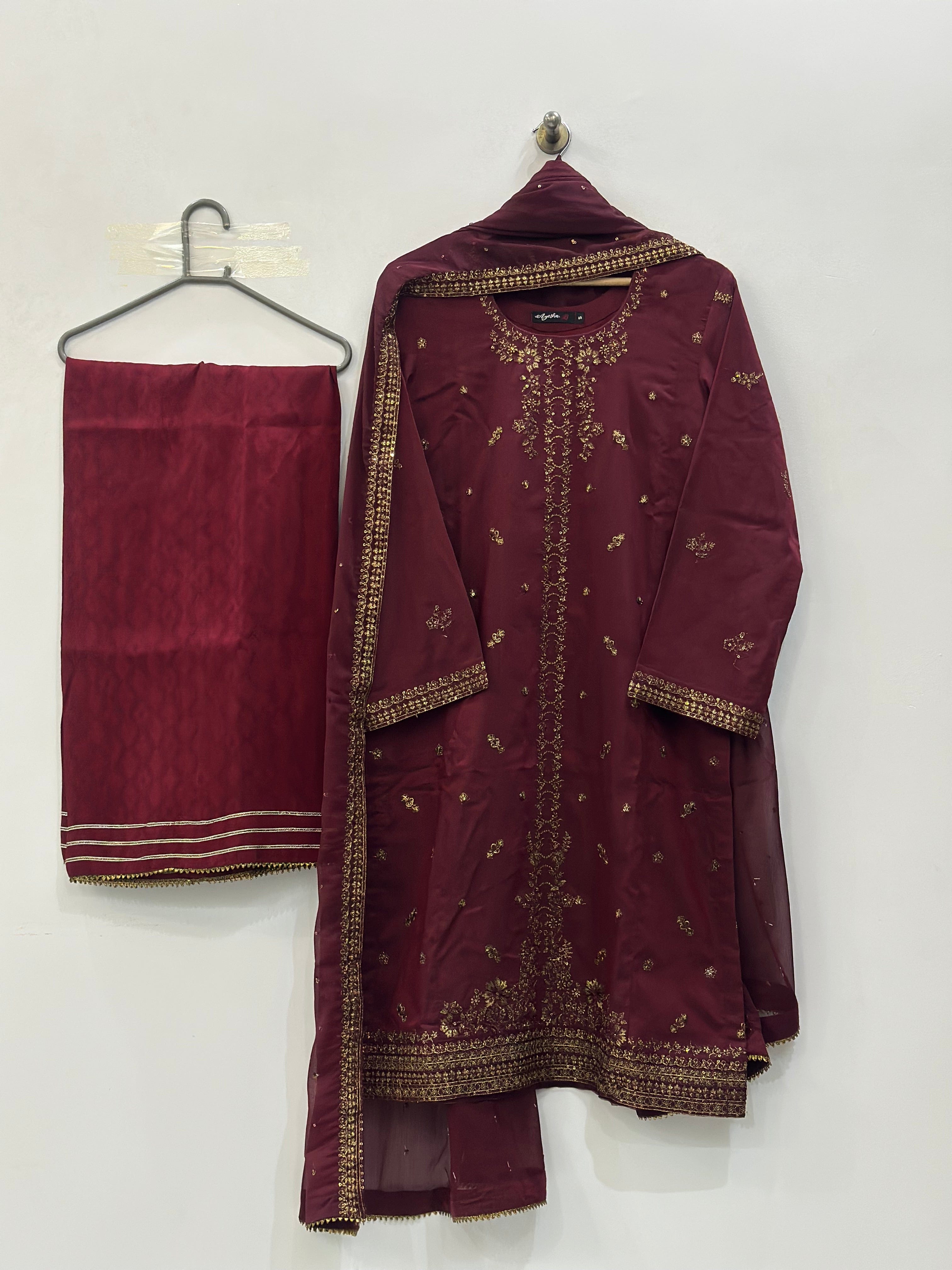 Ayesha.B Small / Meroon 3pcs (Hania)