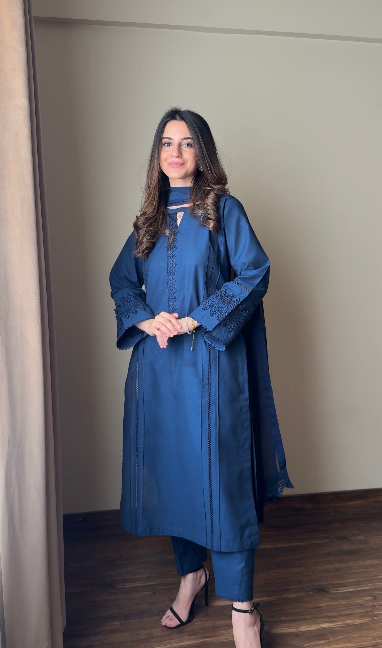 Ayesha.B Small / Navy blue 3pcs (lubab)