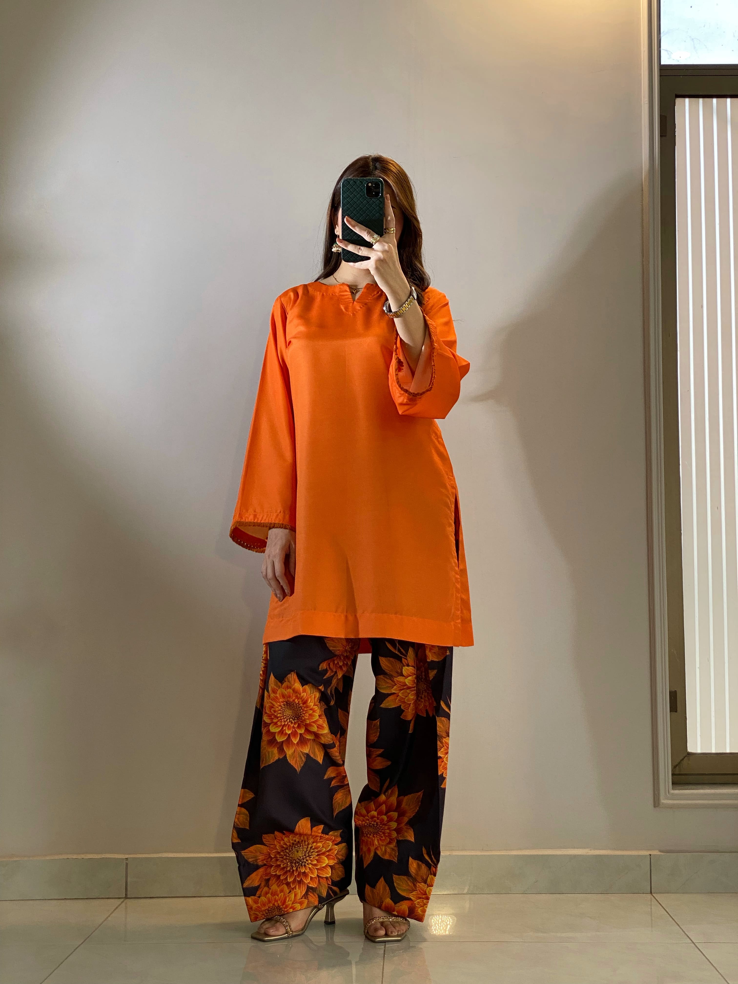 Ayesha.B Small / Orange 2pcs (flower)
