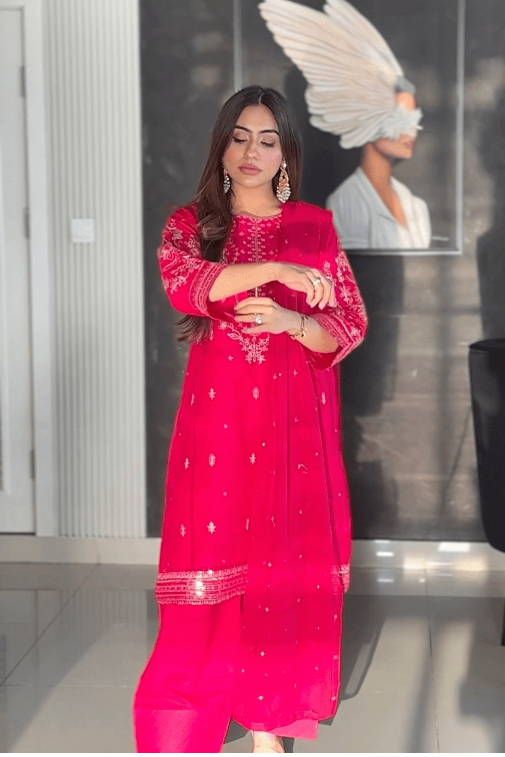 Ayesha.B Small / Pink 3pcs (khansa)