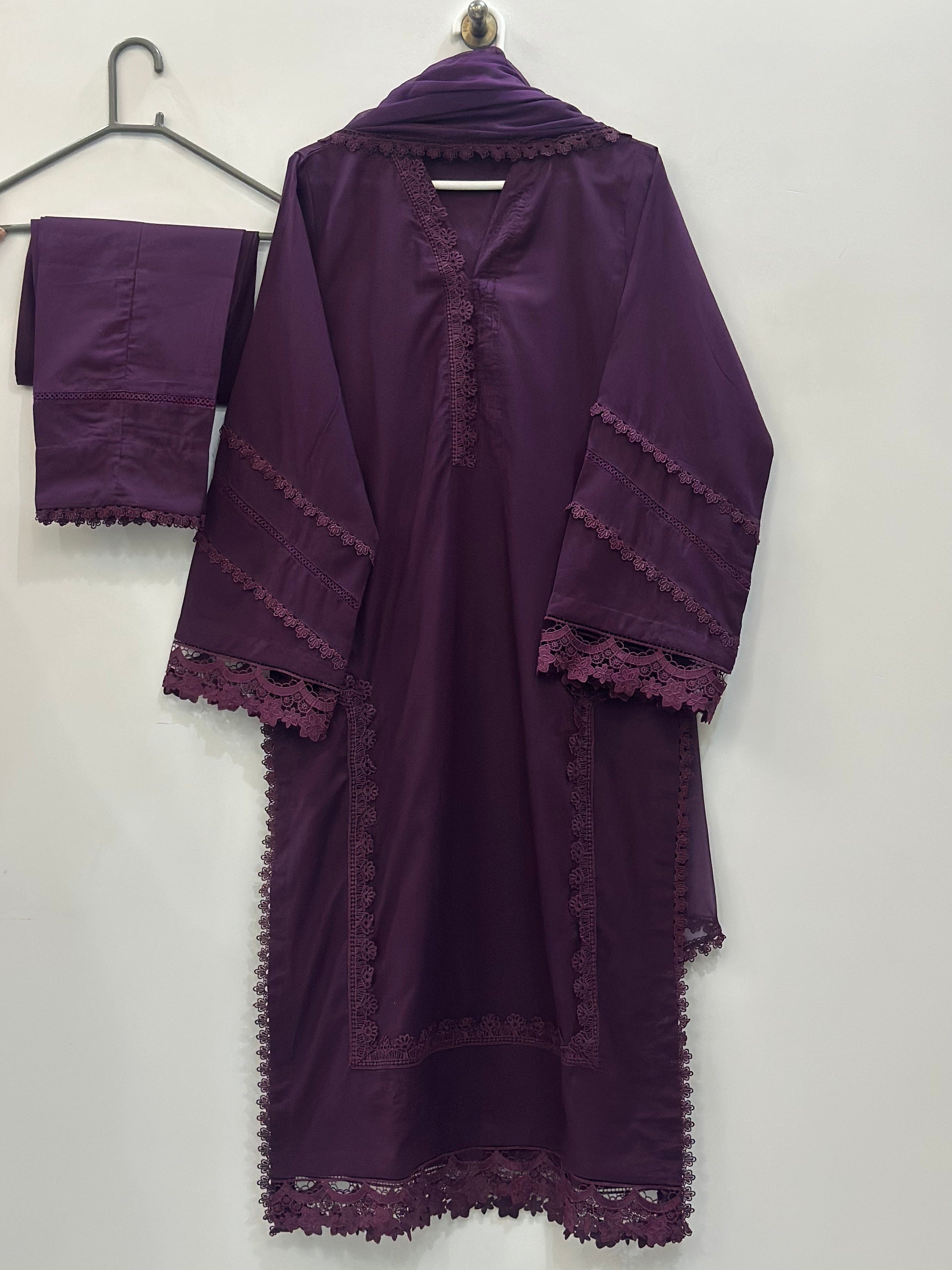 Ayesha.B Small / Purple 3pcs (Shanael)