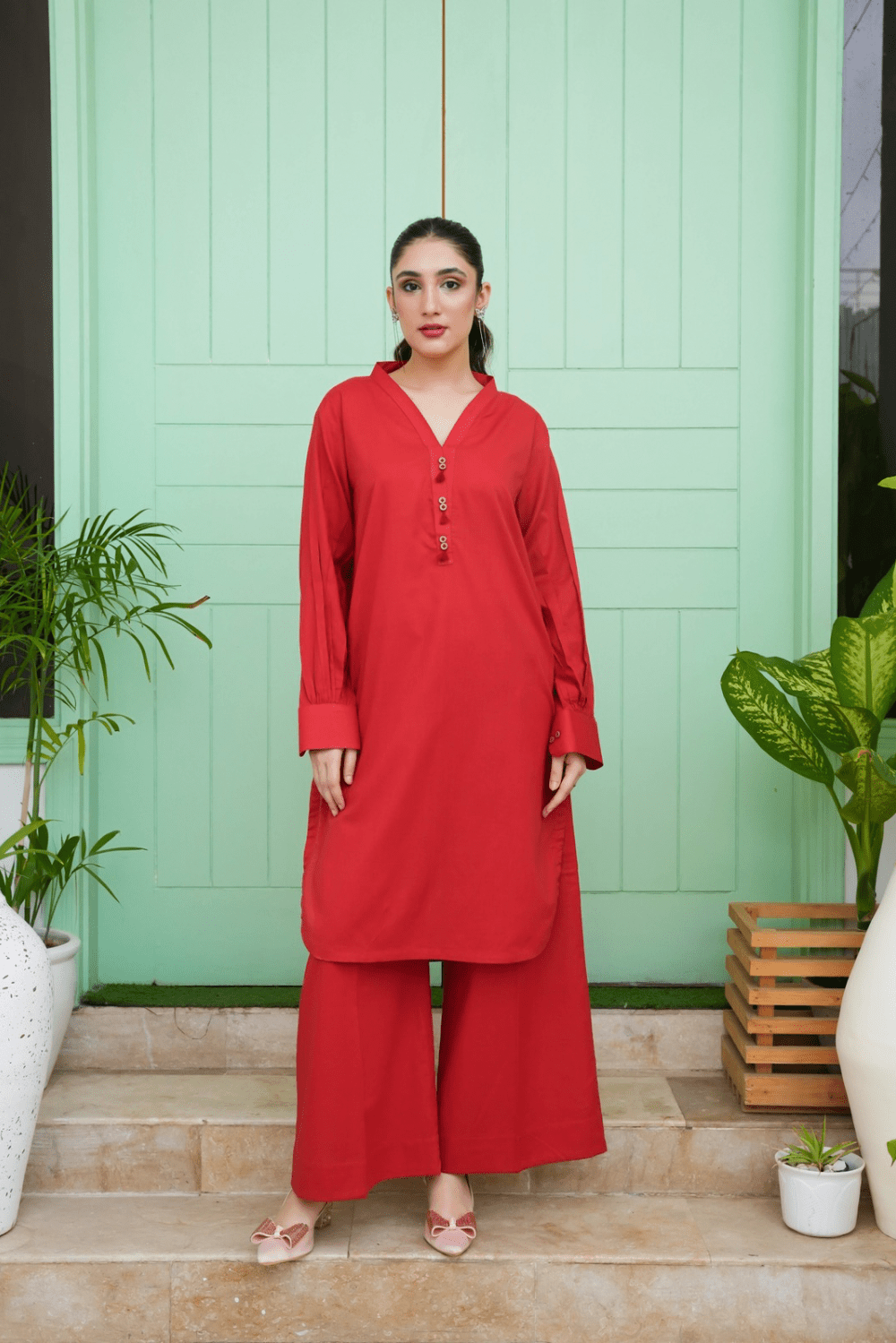 Ayesha.B Small / Rust 2pcs solid