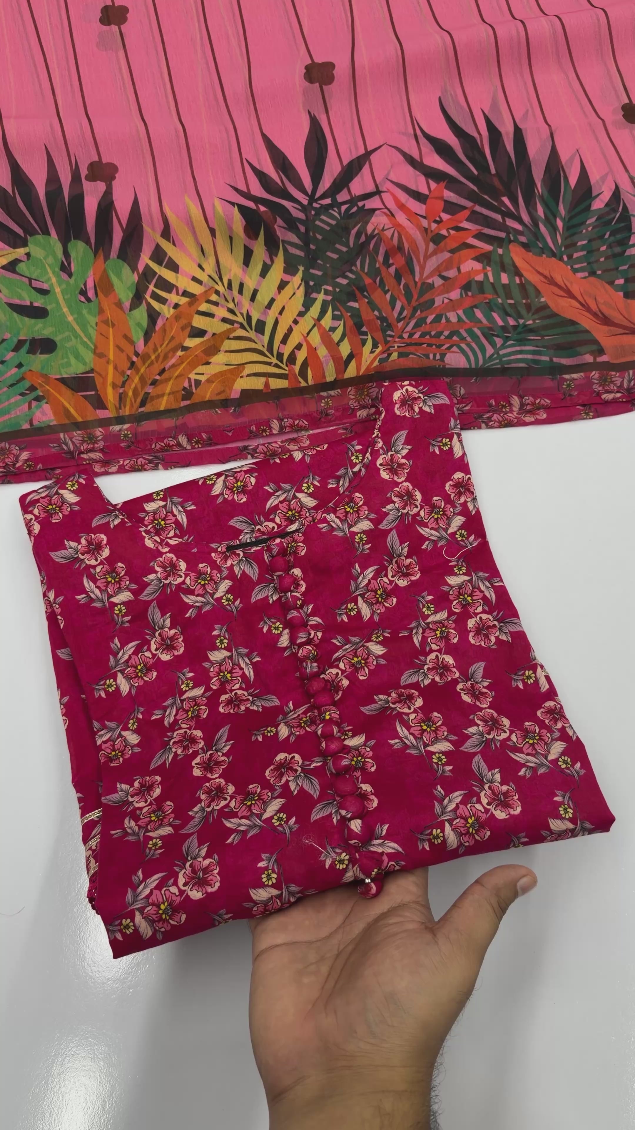 3pcs pure lawn maroon (naila)
